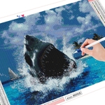 HUACAN-peinture-de-diamant-de-requin-Kit-complet-de-strass-carr-rond-perceuse-mosa-que-point