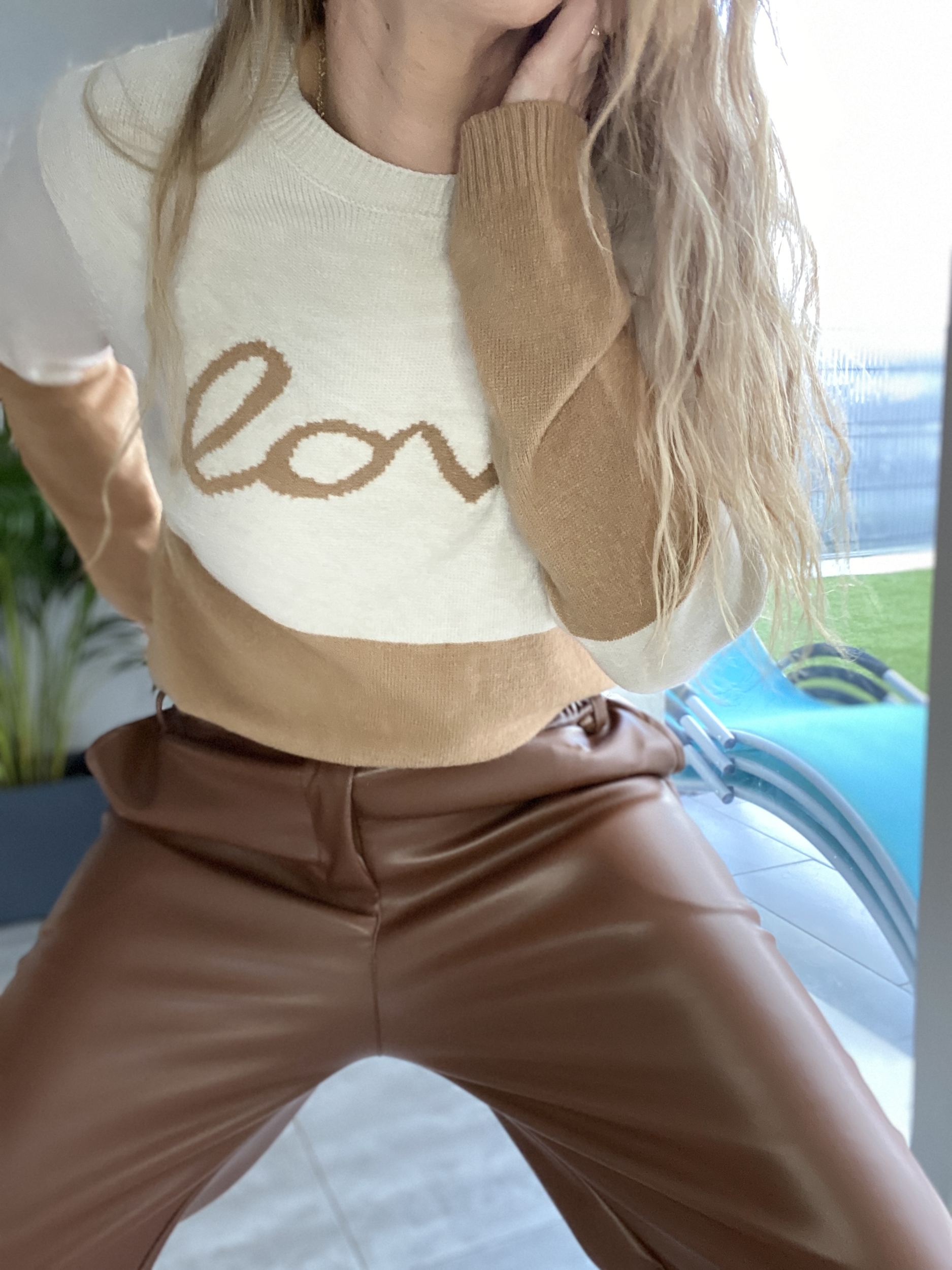 pull beige et camel love