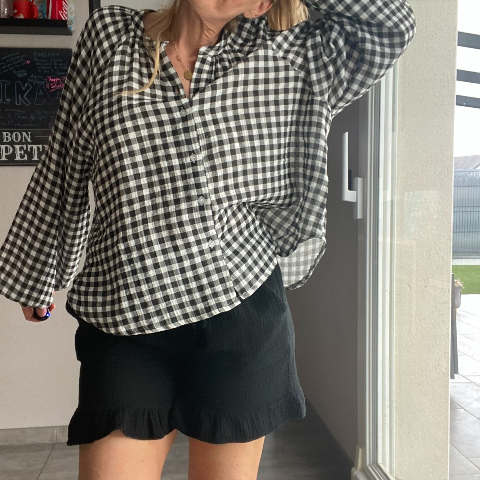 CHEMISE GAZE NOIR ET BLANC