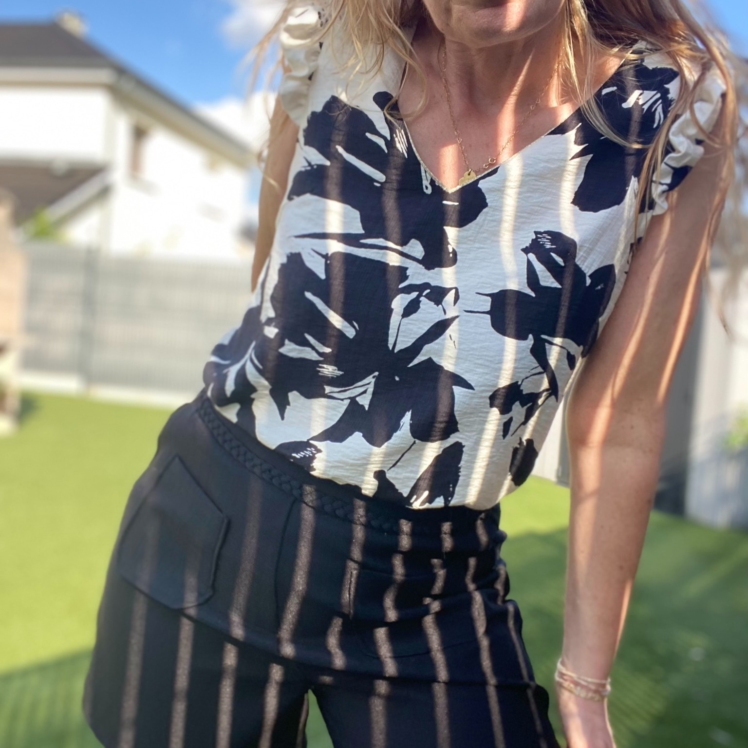blouse noir et blanc emma ella