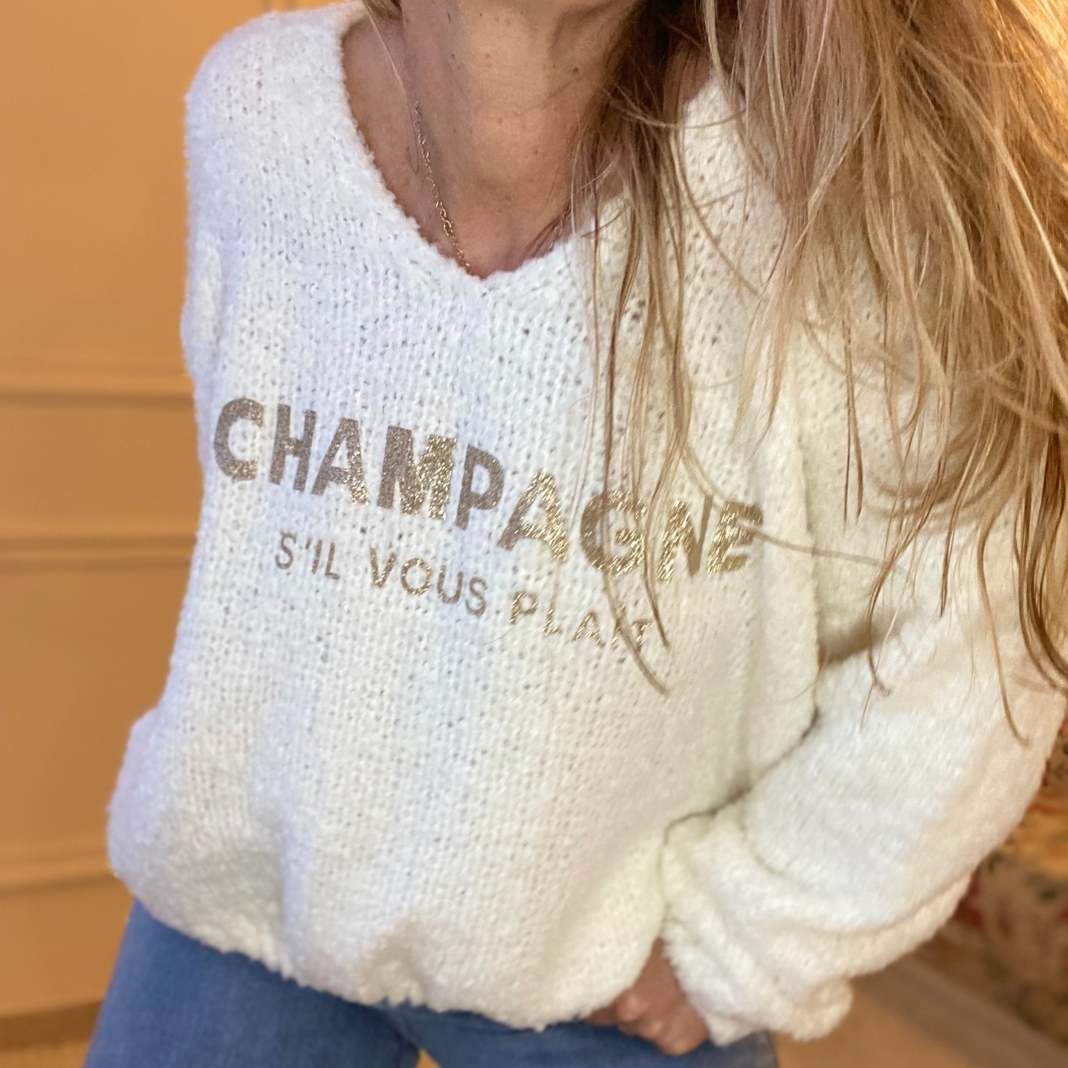 PULL TOUT DOUX CHAMPAGNE CARLA GIANNINI (2)