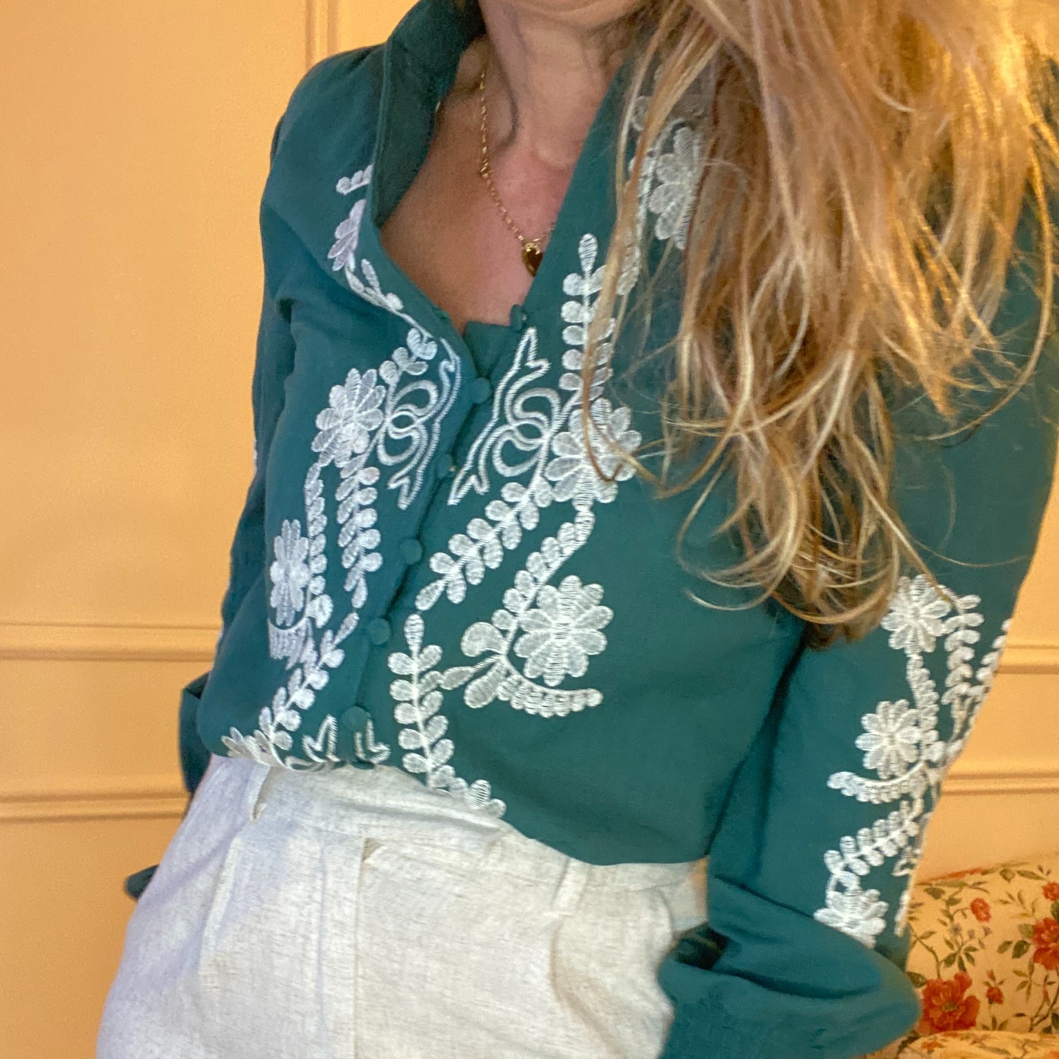 BLOUSE PEACE NLOVE VERT BOUTEILLE (17)
