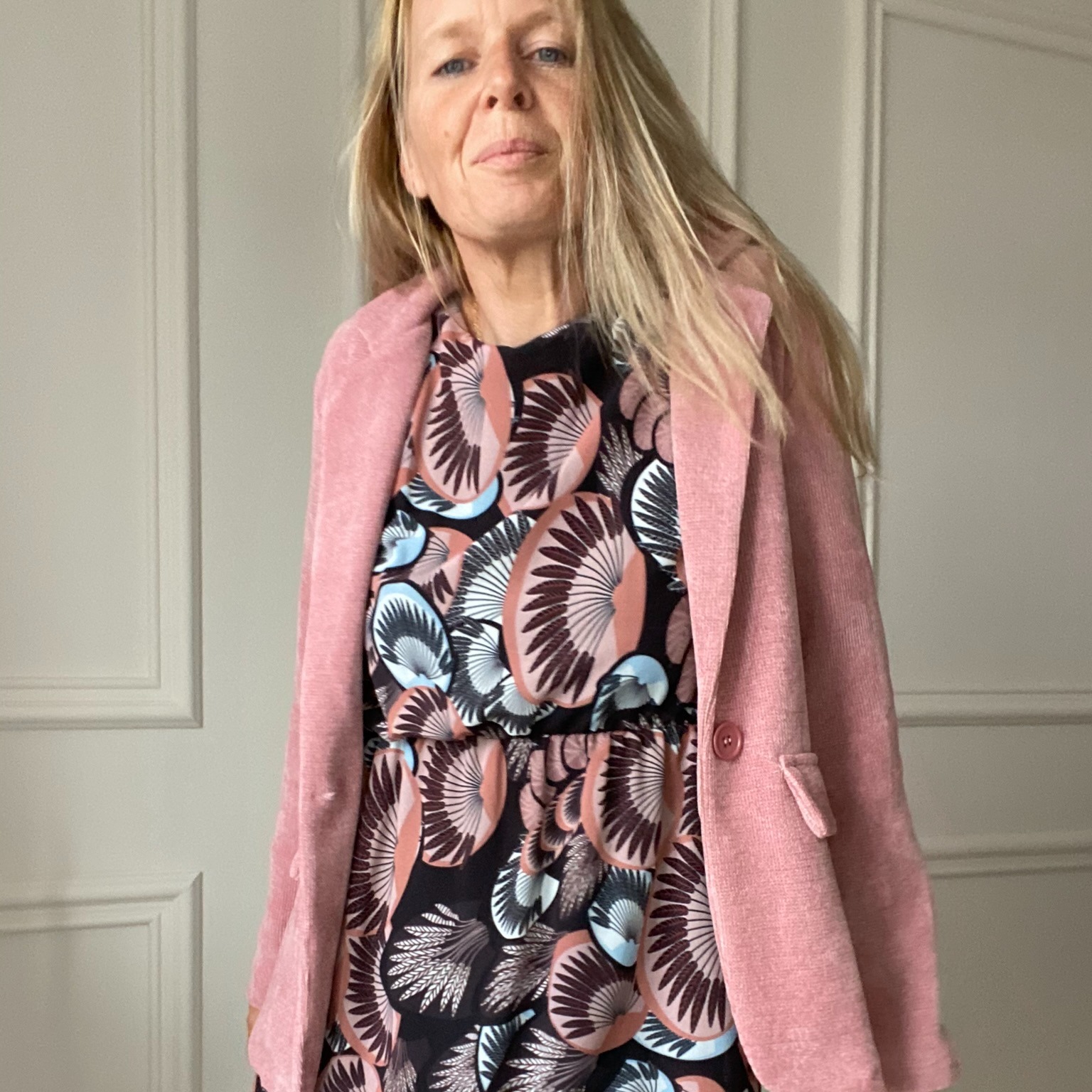 VESTE VELOURS ROSE BLAZER SOUPLE CARLA GIANNINI (3)