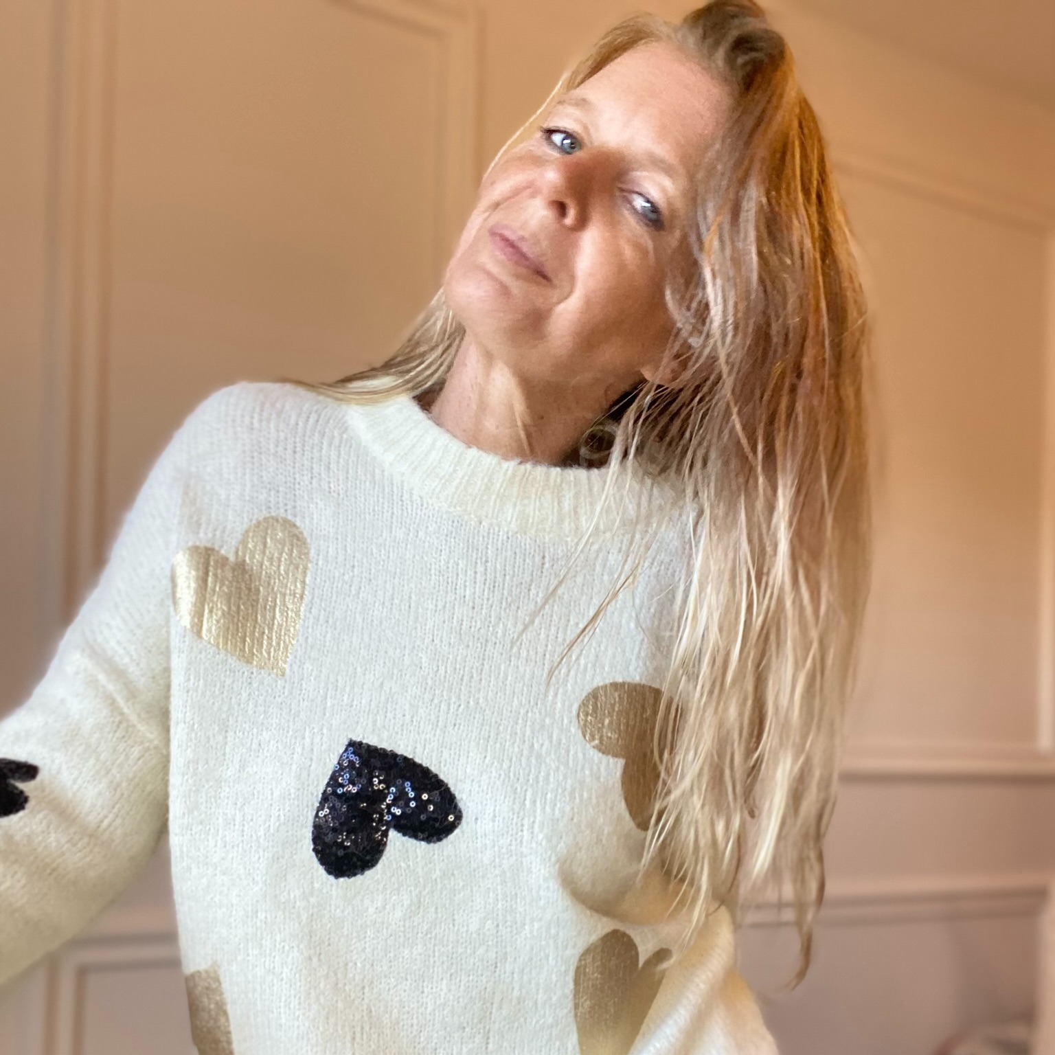 pull maille douceur SARAH JOHN - VERSION M - coeur (7)
