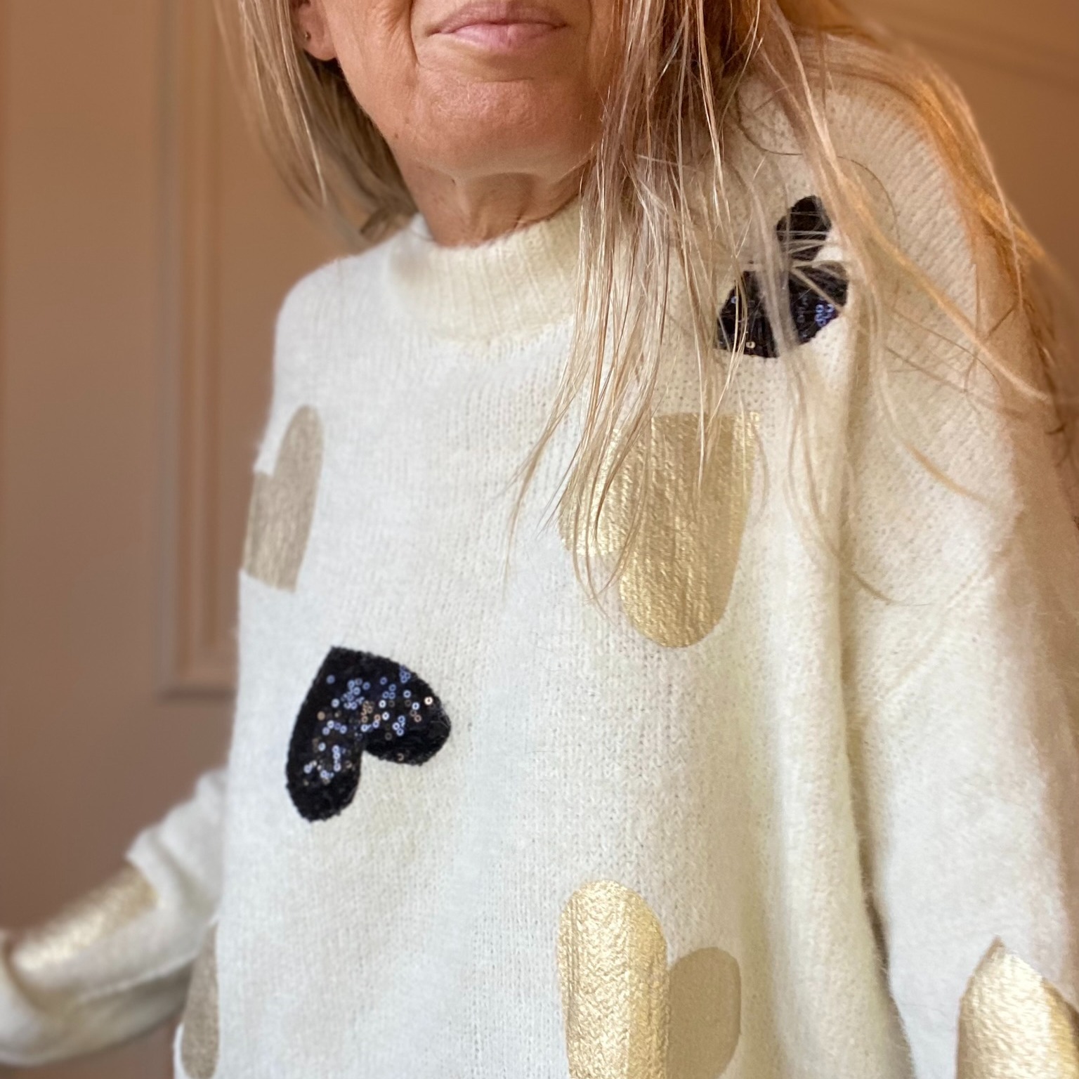 pull maille douceur SARAH JOHN - VERSION M - coeur (19)