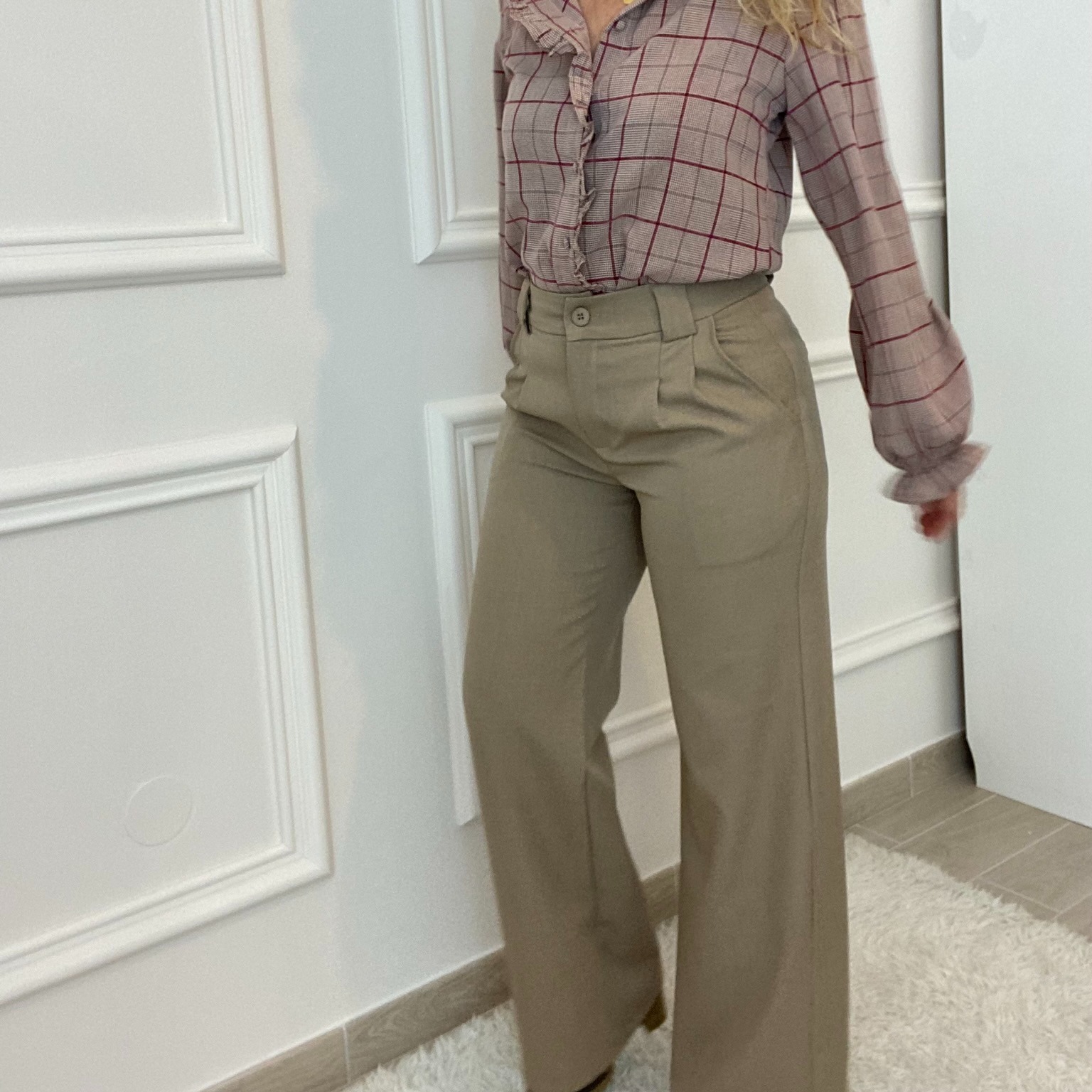 00-peacenlove pantalon taupe taille haute pinces tailleur (21)