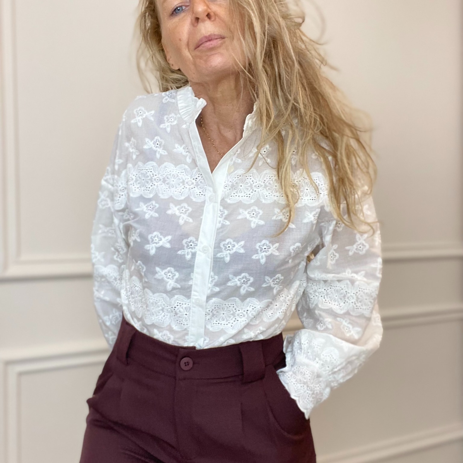 chemise en broderie anglaise blanche carla giannini (2)
