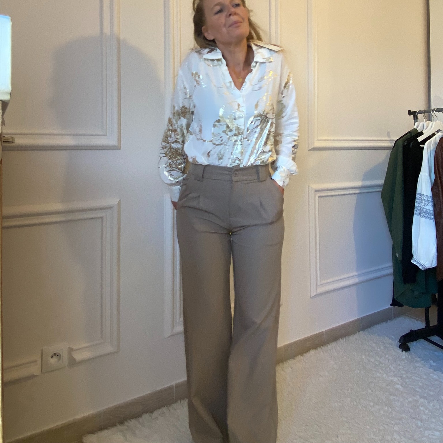 Chemise peacenlove or doré beige (9)