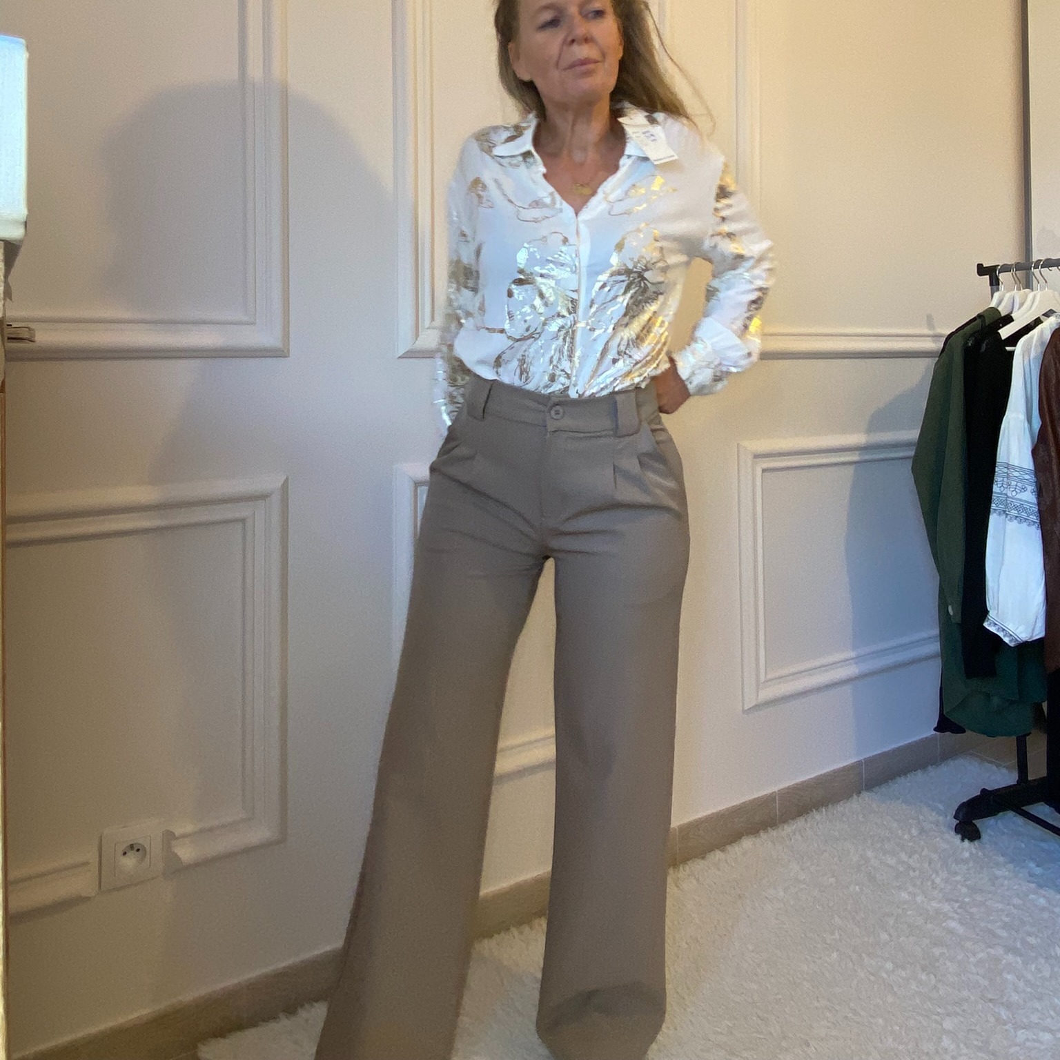 Chemise peacenlove or doré beige (11)