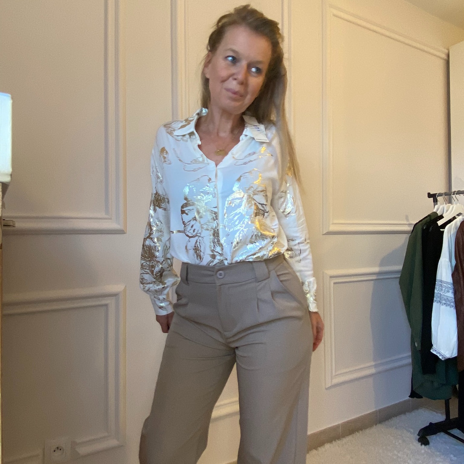 Chemise peacenlove or doré beige (15)