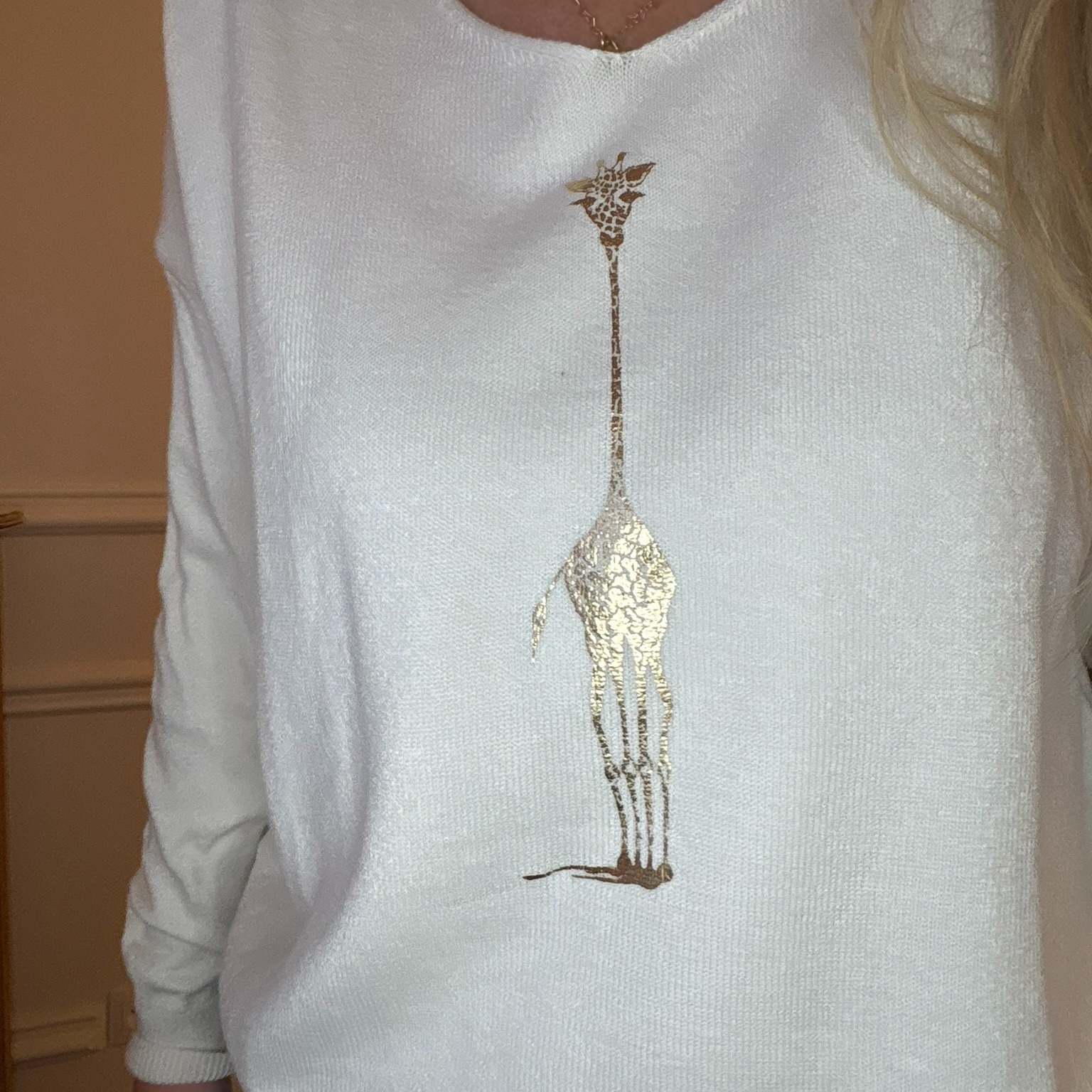 PULL ECRU GIRAFE OR DORE CARLA GIANNINI (3)