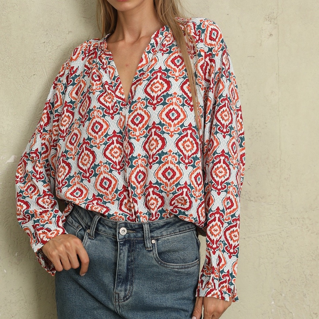 chemise en viscose motif ethnique musy muse sarah john