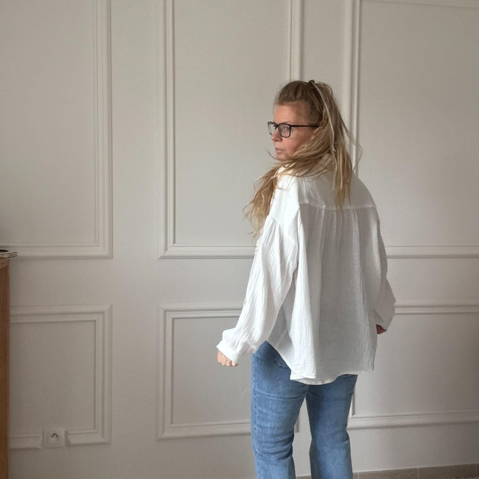 SARAH JOHN - VERSION M - MUSY MUSE BAHAMAS - Chemise blanche en gaze de coton (14)