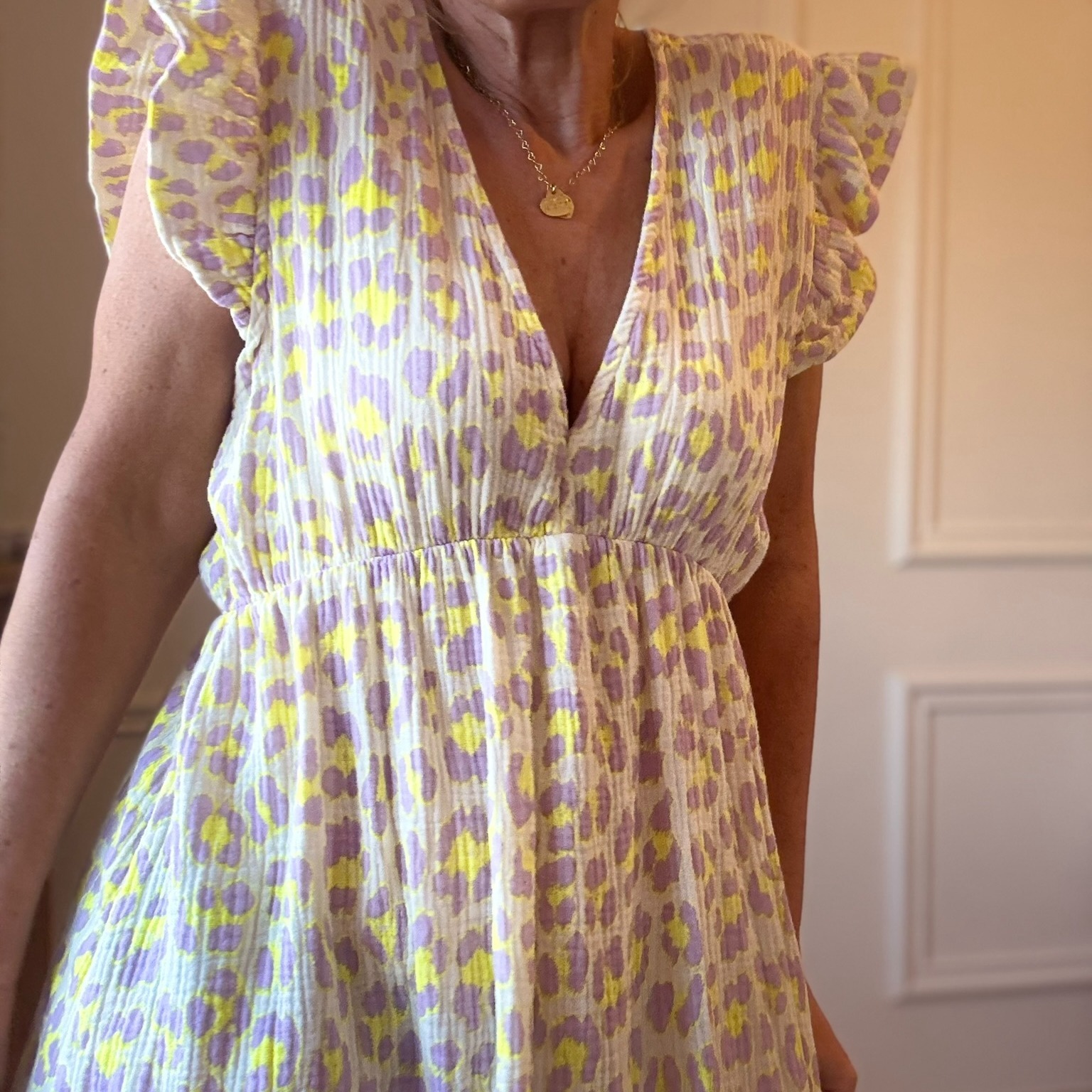 ROBE LONGUE LEO NOELINE EN GAZE DE COTON  (4)