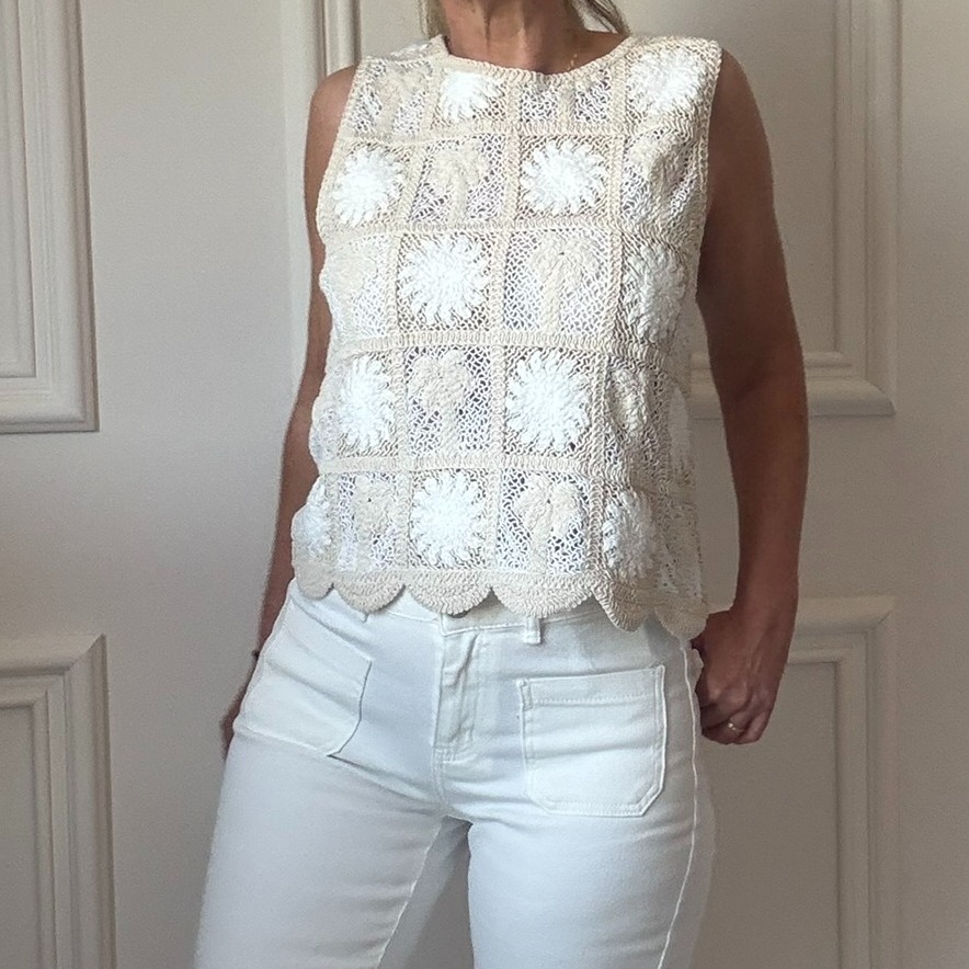 PEACENLOVE top en crochet sans manche écru (2)