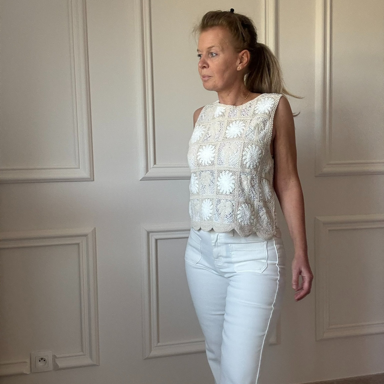 PEACENLOVE top en crochet sans manche écru (11)