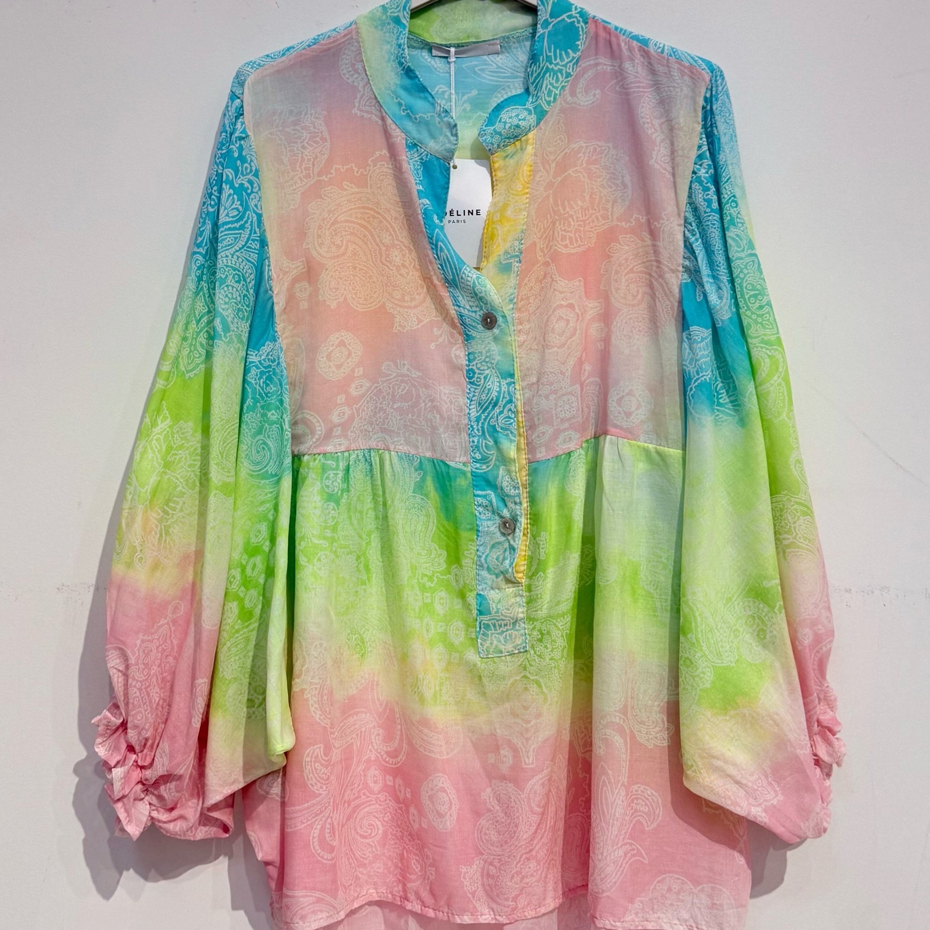 04 BRITANNY BLOUSE EN VOILE DE COTON BANDANA ROSE NOELINE