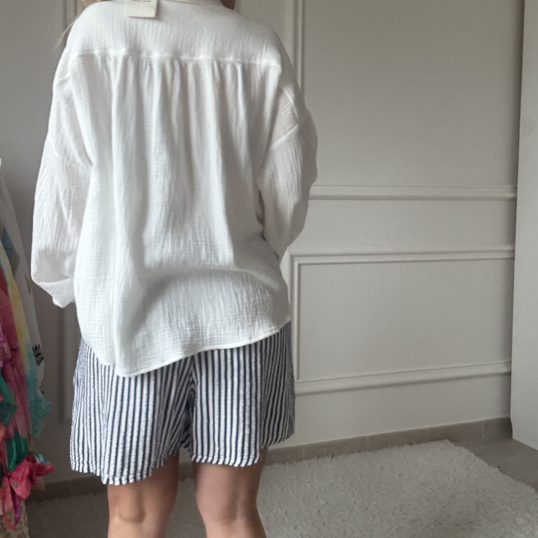 SHORT RAYE MARIN NOELINE EN GAZE DE COTON (6)
