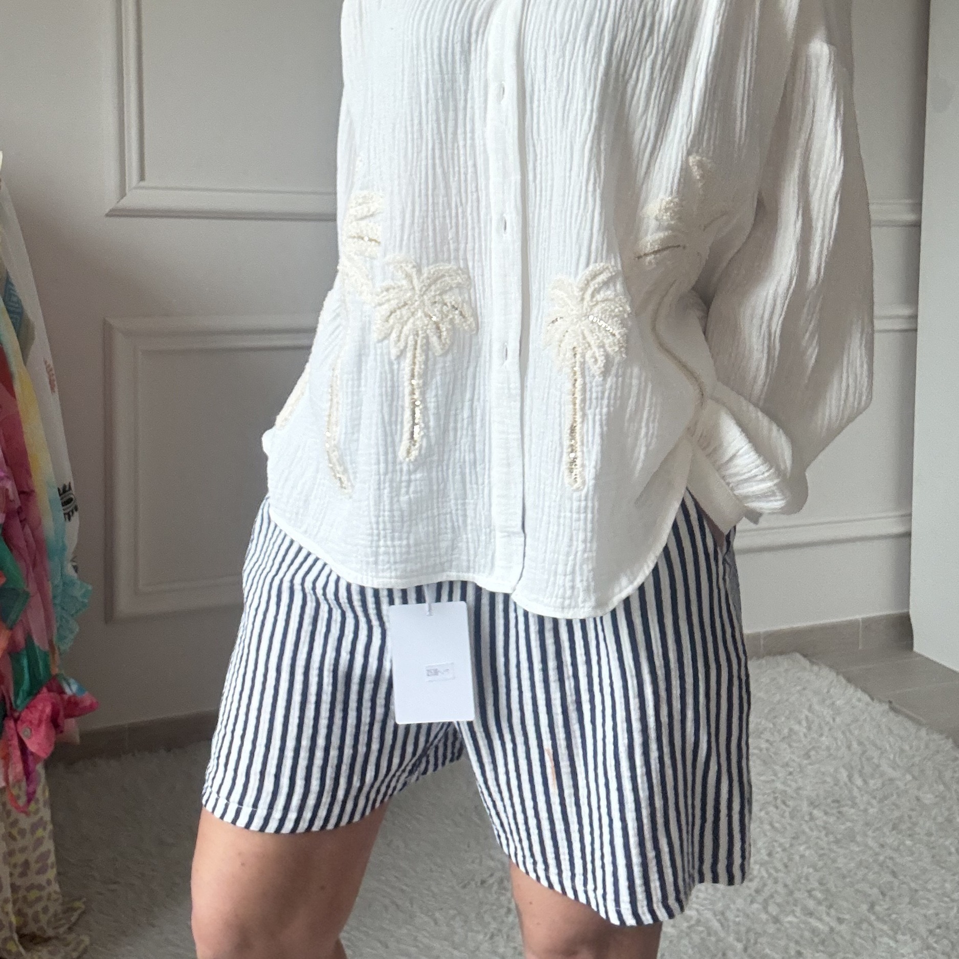SHORT RAYE MARIN NOELINE EN GAZE DE COTON (4)