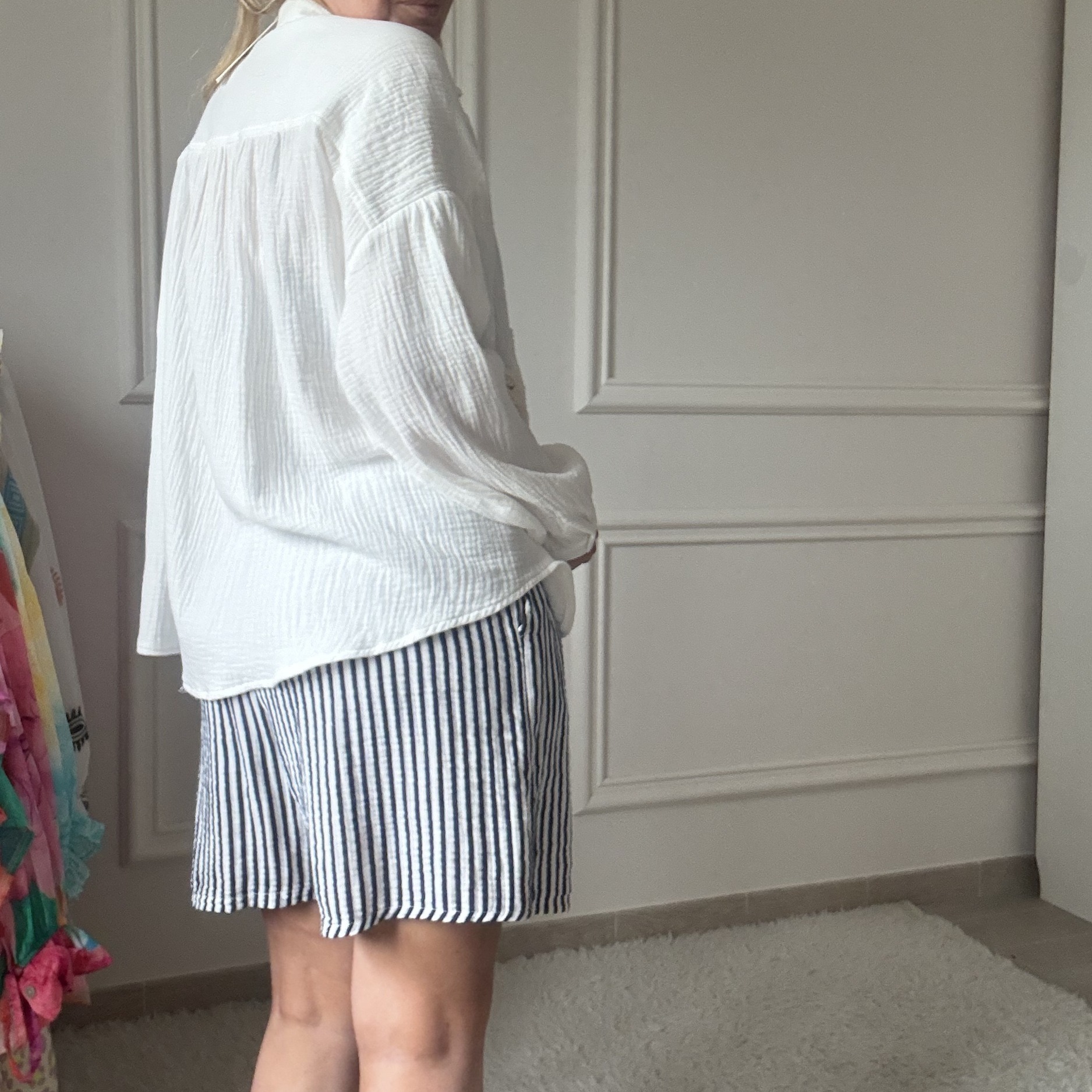 SHORT RAYE MARIN NOELINE EN GAZE DE COTON (7)