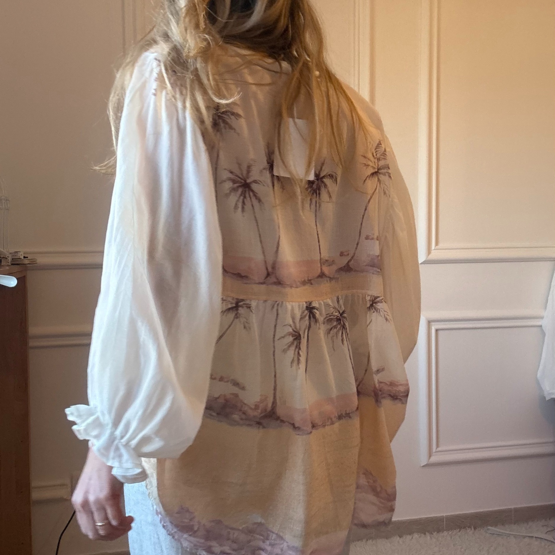 05 VENUS BLOUSE EN VOILE DE COTON PALMIER beige NOELINE (8)