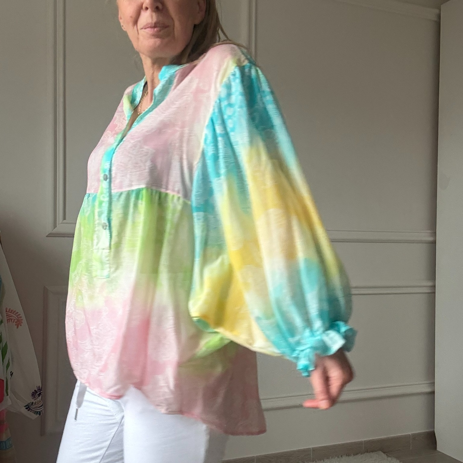 04 BRITANNY BLOUSE EN VOILE DE COTON BANDANA ROSE NOELINE (5)
