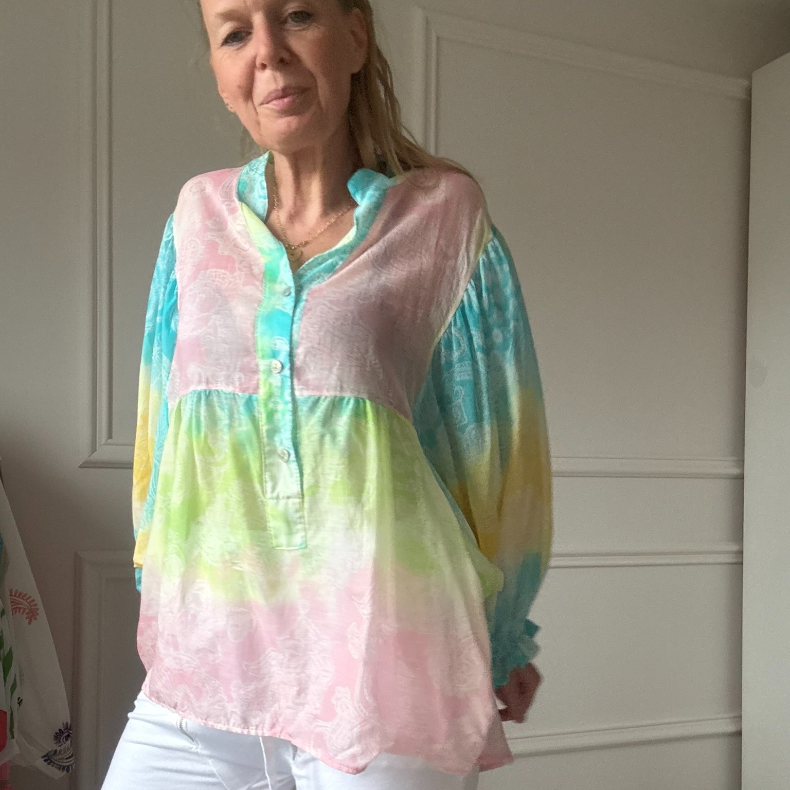 04 BRITANNY BLOUSE EN VOILE DE COTON BANDANA ROSE NOELINE (6)