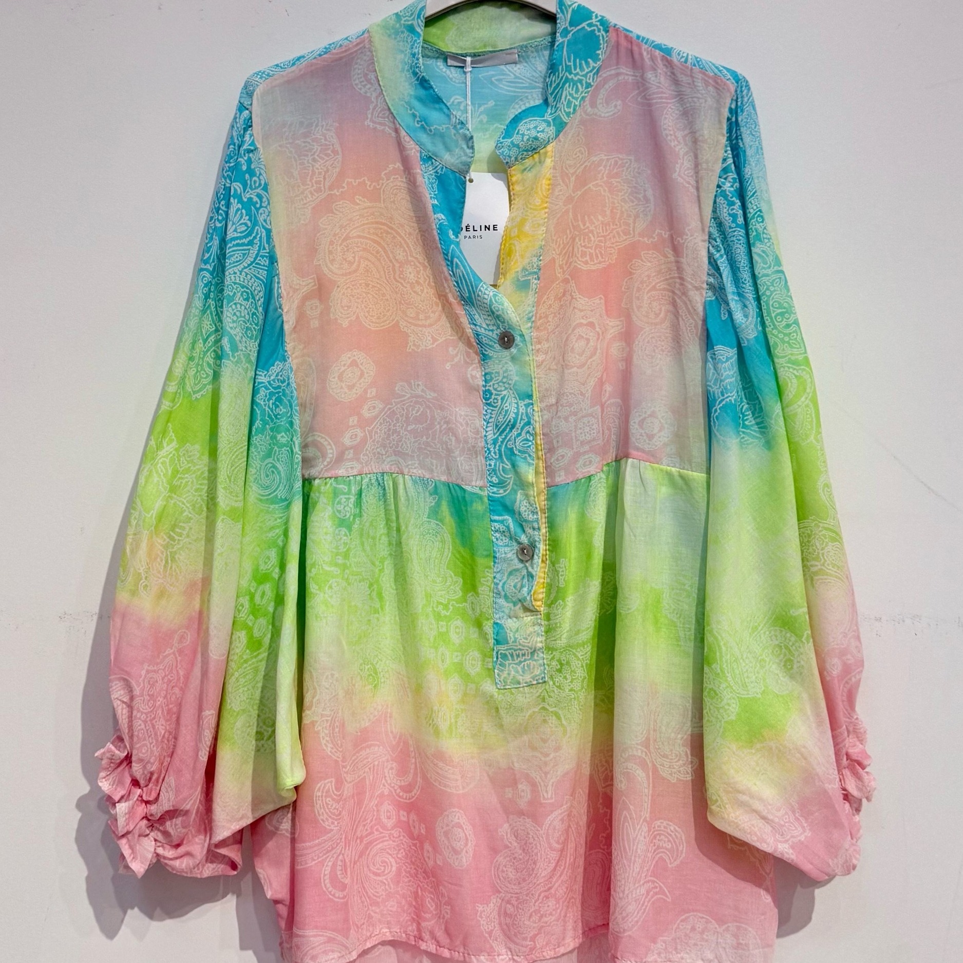 04 BRITANNY BLOUSE EN VOILE DE COTON BANDANA ROSE NOELINE