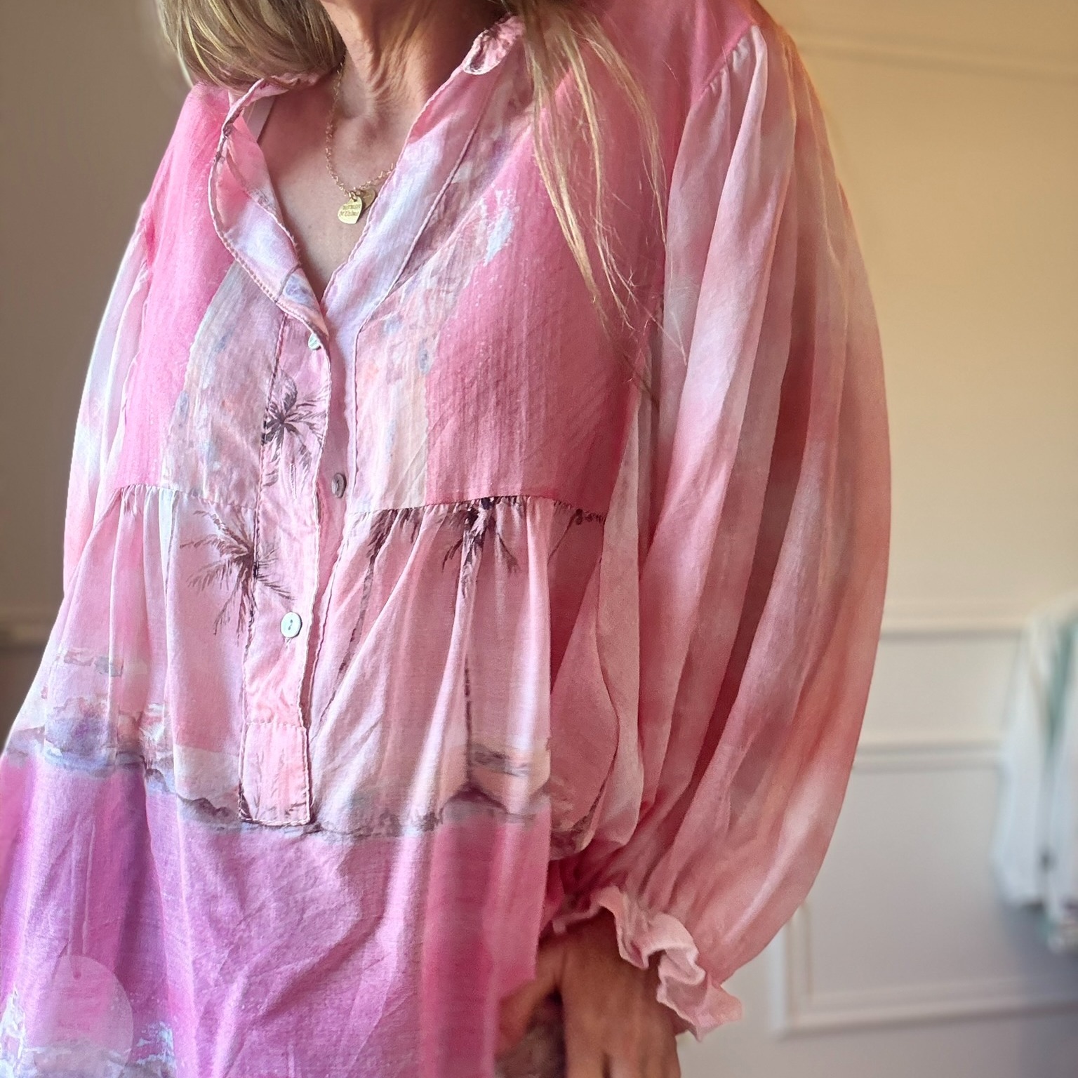 05 VENUS BLOUSE EN VOILE DE COTON PALMIER ROSE NOELINE (1)