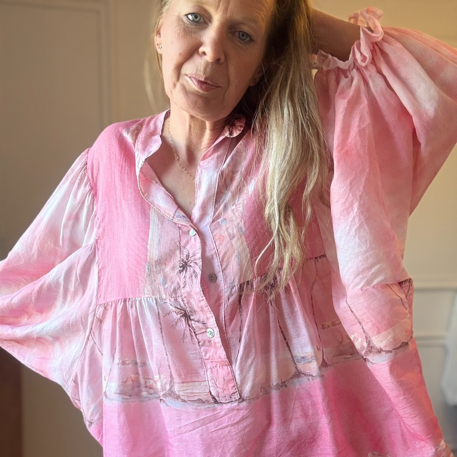 05 VENUS BLOUSE EN VOILE DE COTON PALMIER ROSE NOELINE (8)