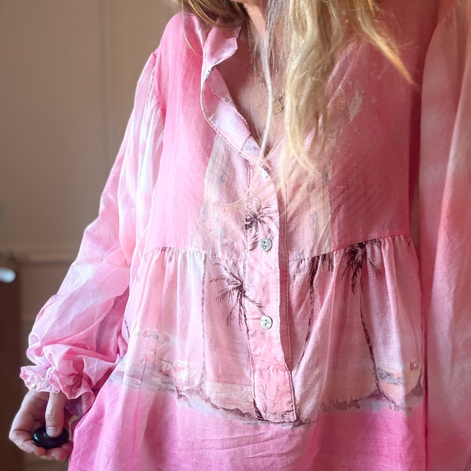 05 VENUS BLOUSE EN VOILE DE COTON PALMIER ROSE NOELINE (10)