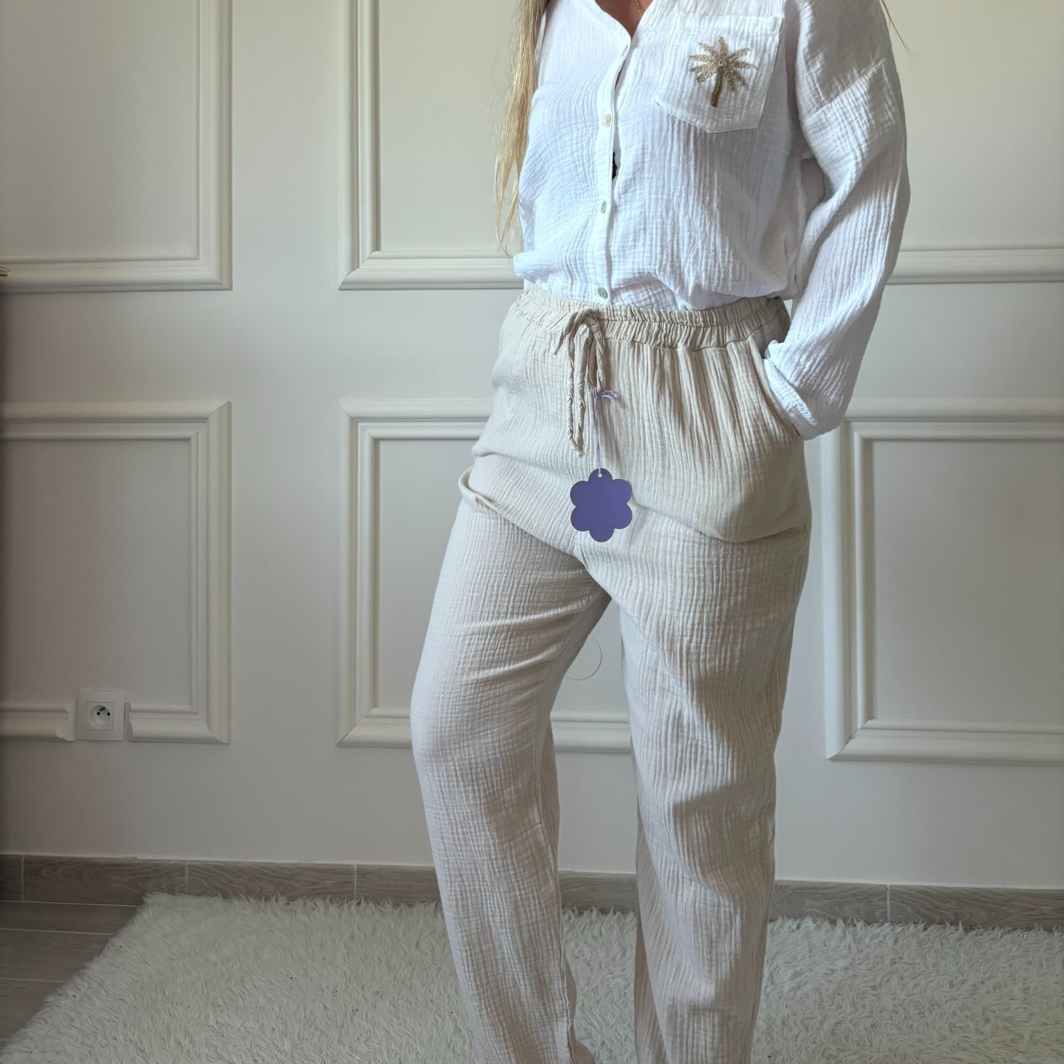EVASION BEIGE Pantalon gaze de coton lacomy zelia peace nlove april vintage (8)