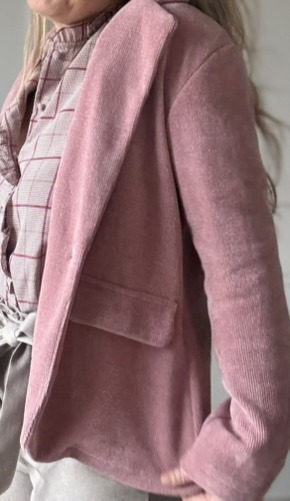 veste rose velours carla