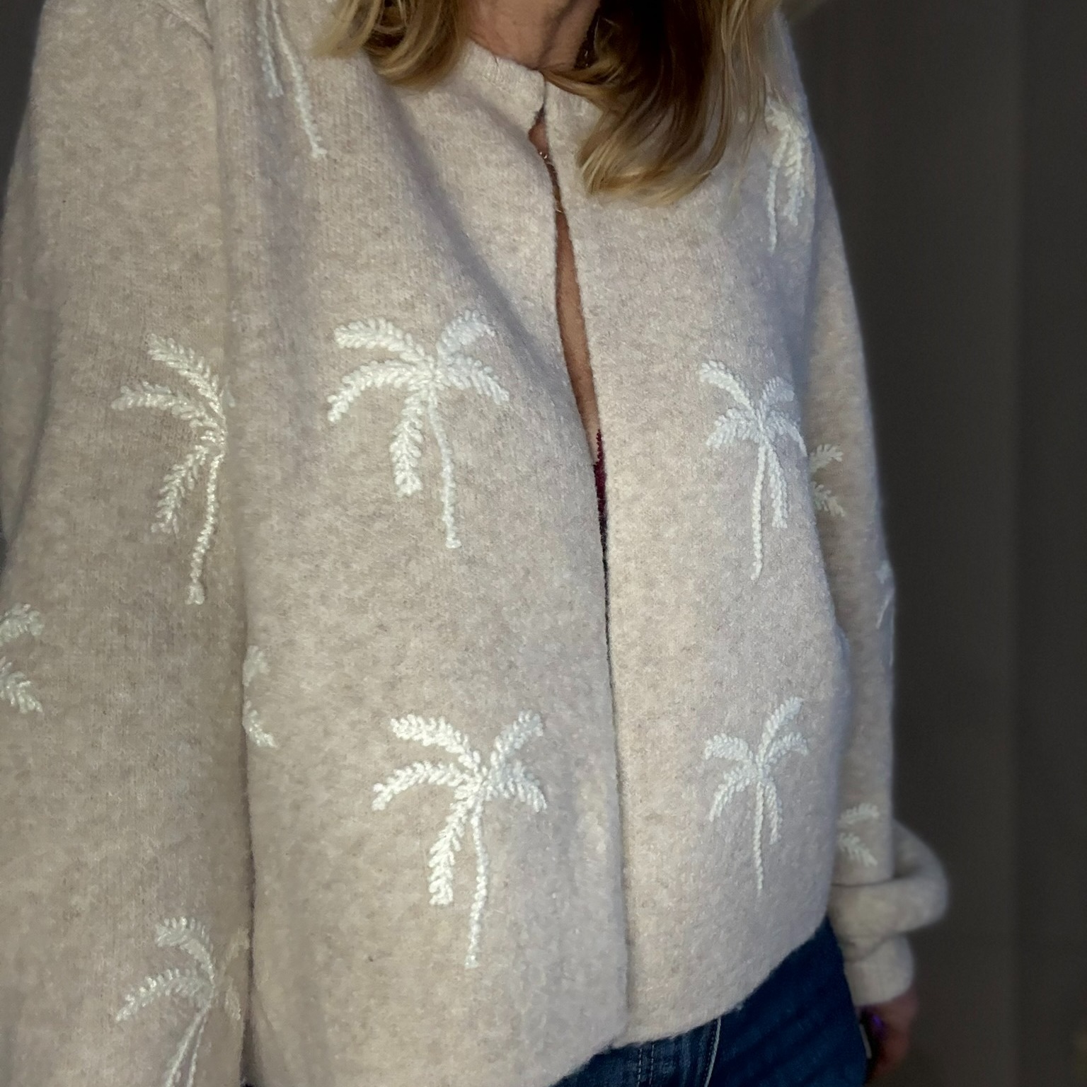 cardigan beige palmier musy muse (6)