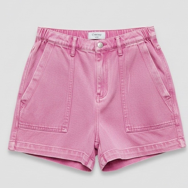 CIMINY Short en jean rose avec poches plaquées AURELIEN (6)