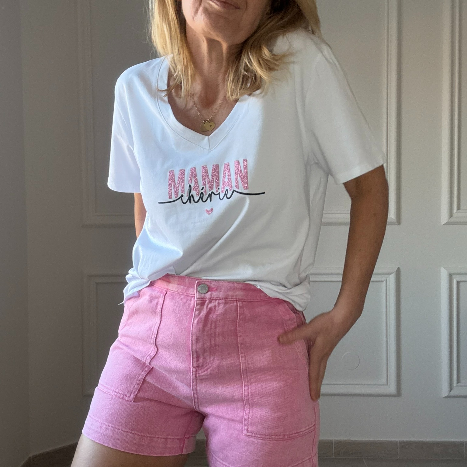 CIMINY Short en jean rose avec poches plaquées AURELIEN (7)