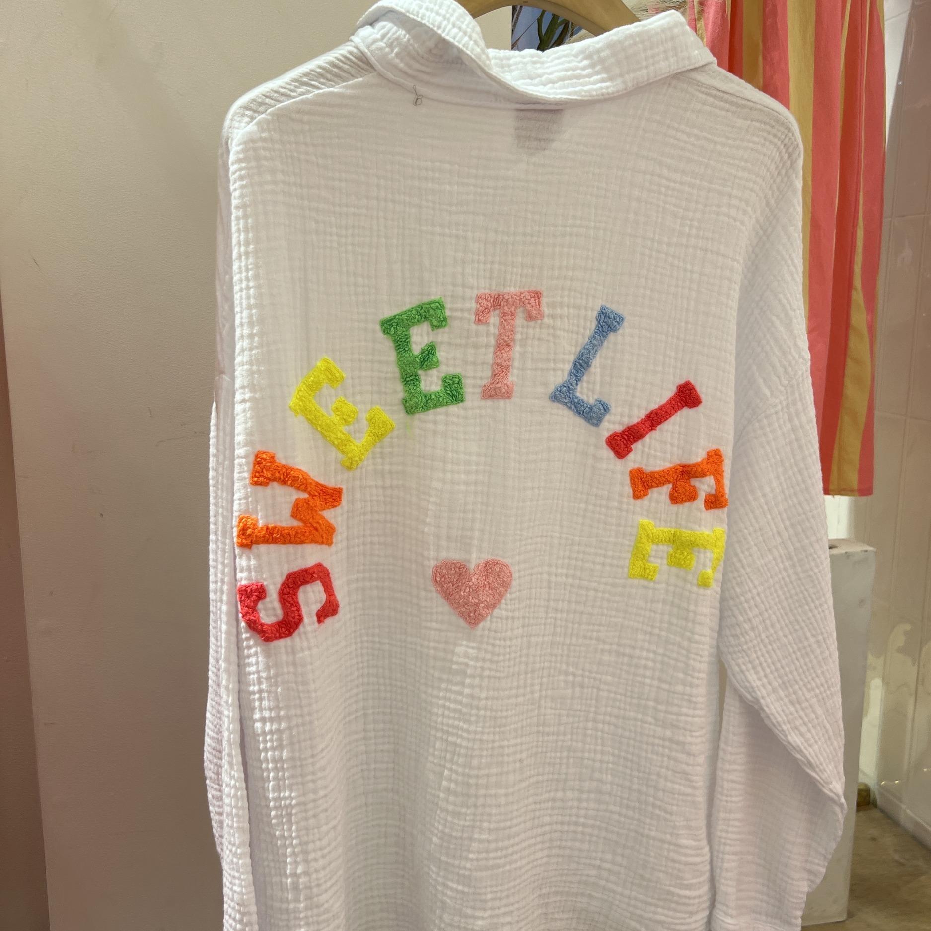 CHEMISE EN GAZE DE COTON BLANCHE SWEETLIFE