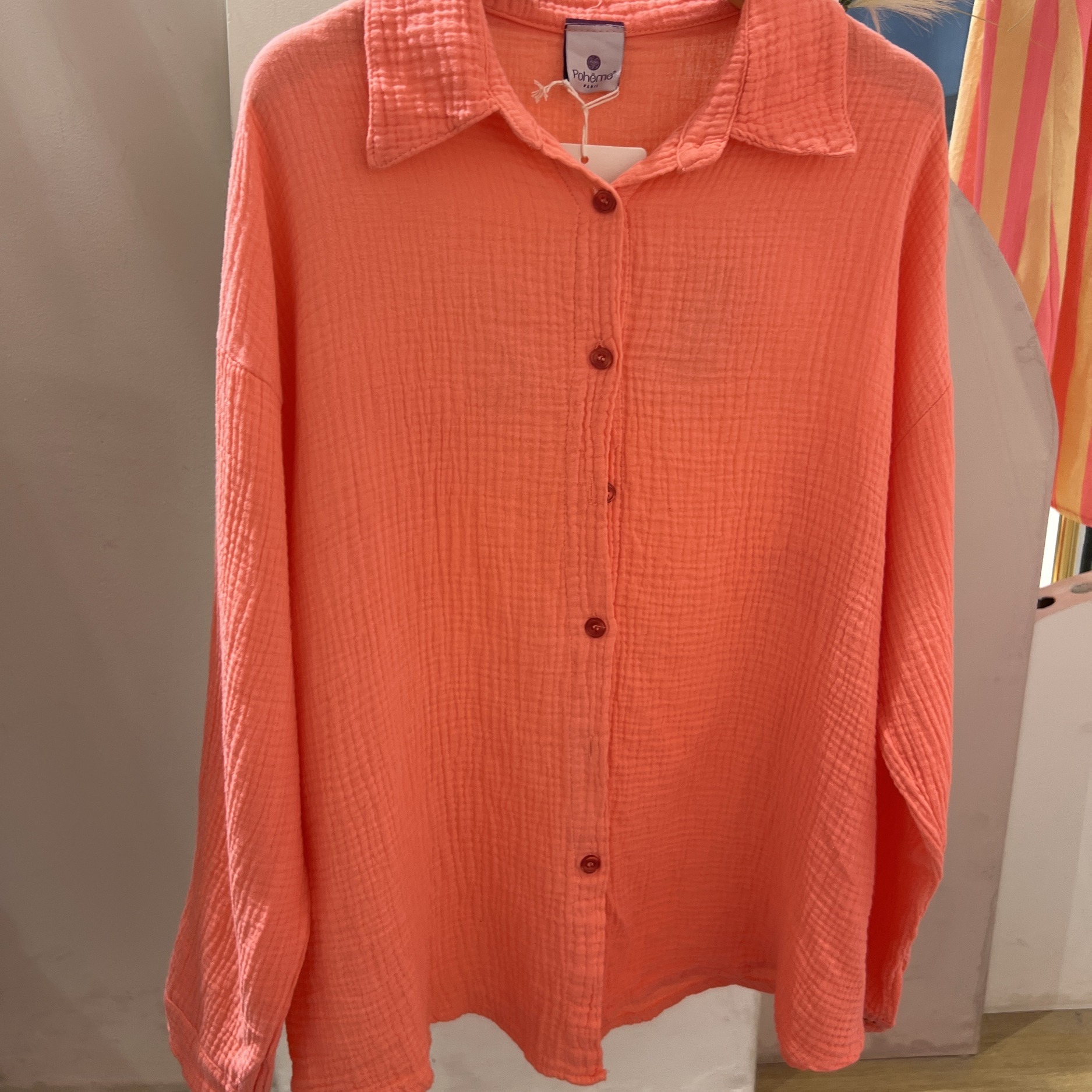 CHEMISE EN GAZE DE COTON CORAIL SWEETLIFE (3)