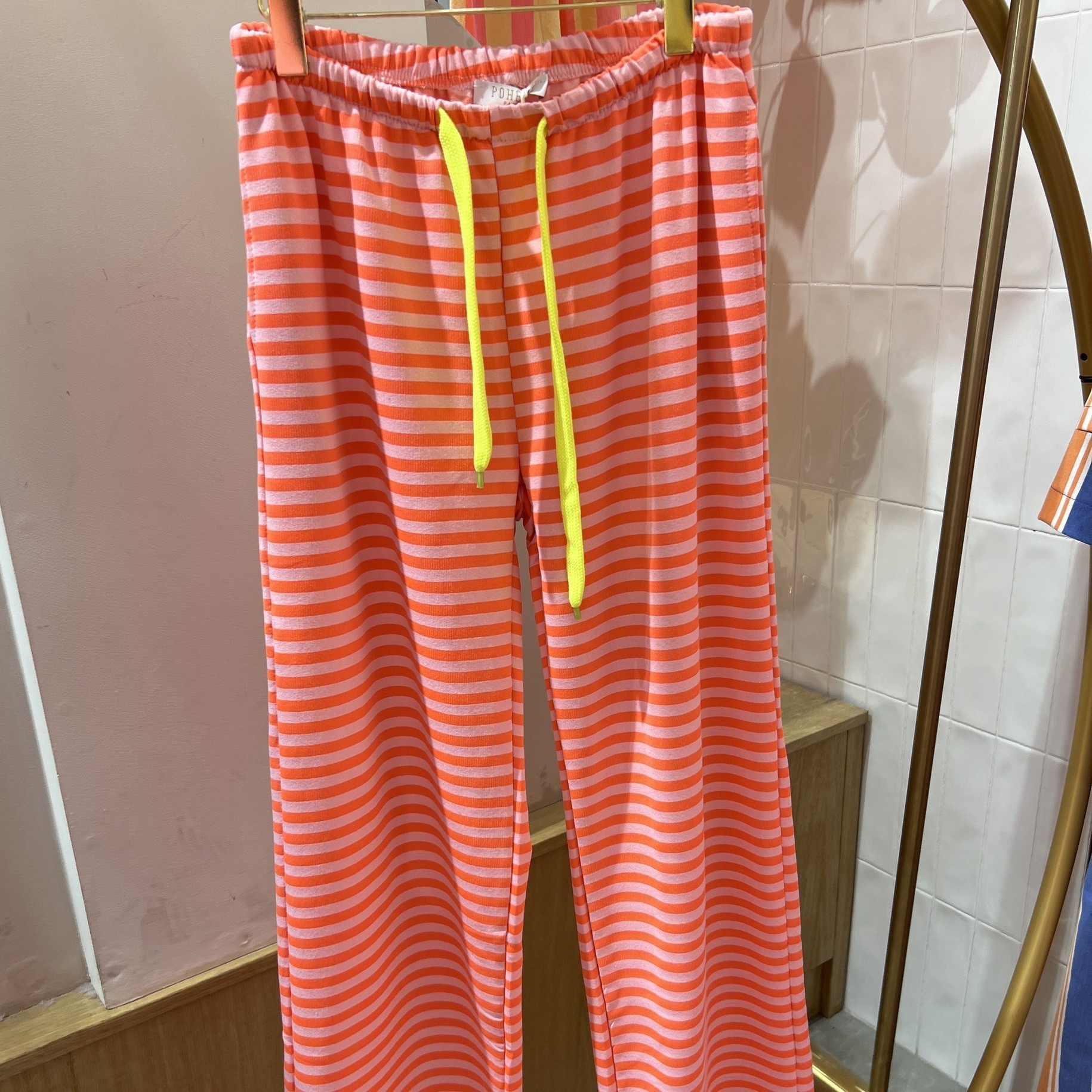 LOUANE PANTALON A RAYURE POHEME PARIS ORANGE