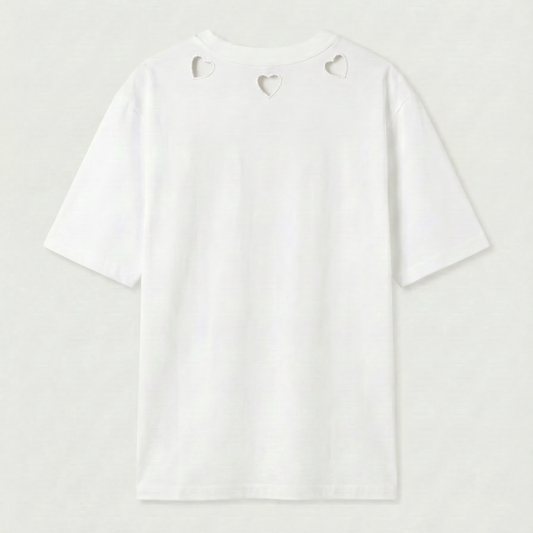 T-SHIRT PETIT COEUR BLANC COL MUSY MUSE (3)