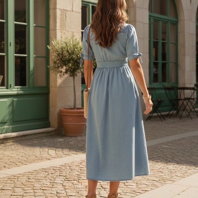 robe en jeans longue
