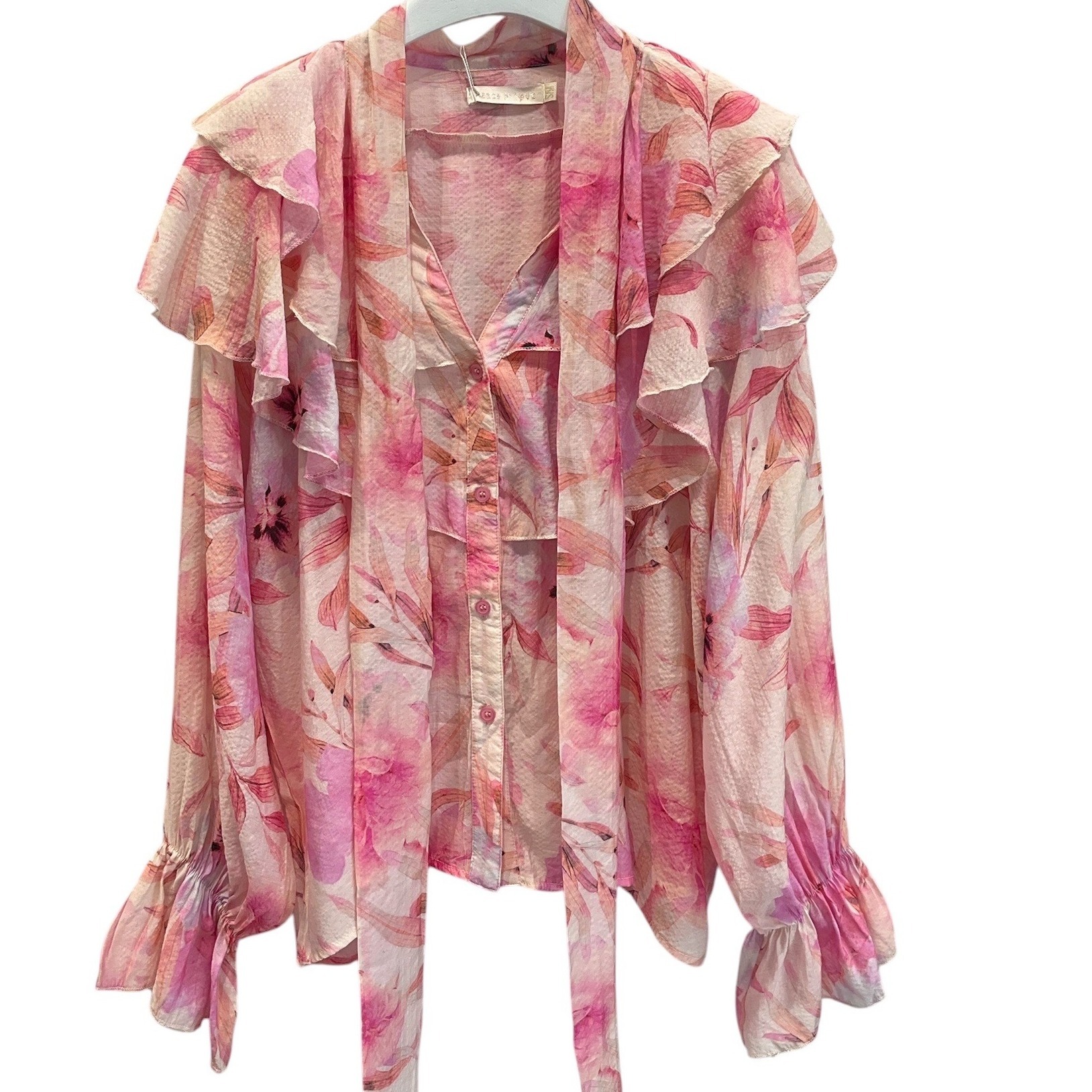 Blouse rose fleurie peace nlove (1)