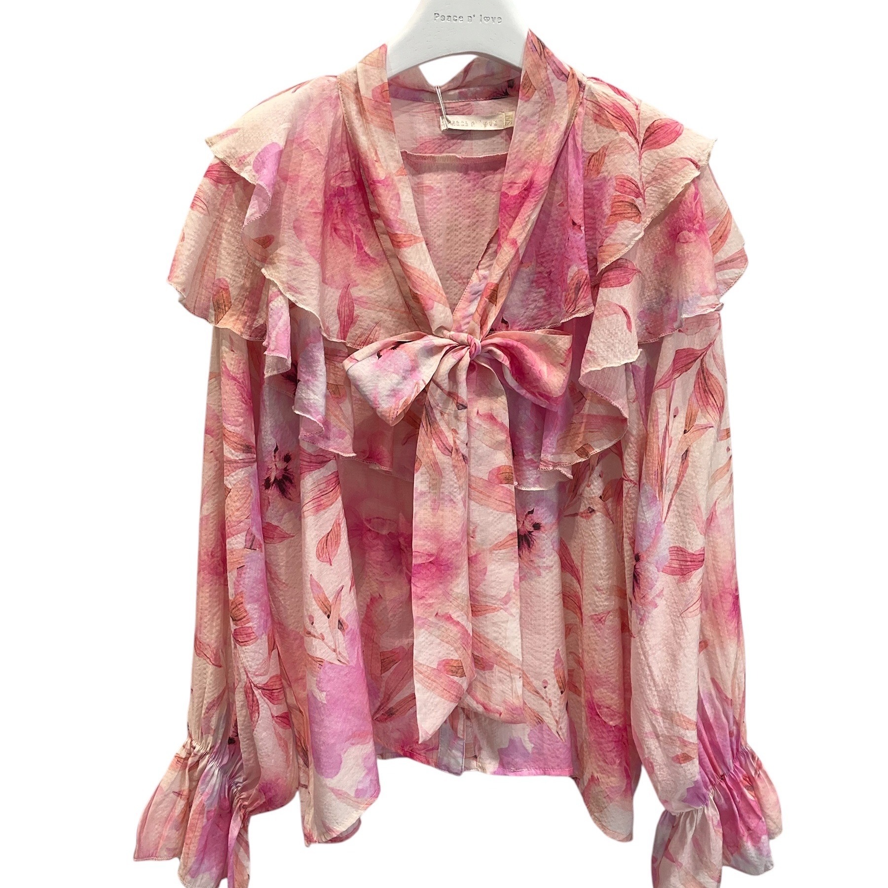 Blouse rose fleurie peace nlove (3)