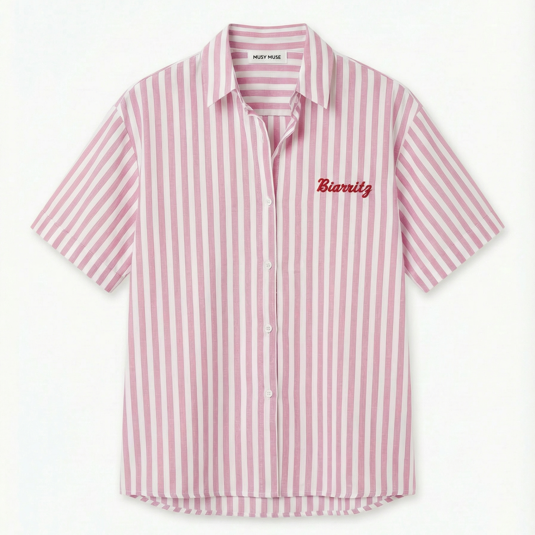 BIARRITZ MUSY MUSE CHEMISE RAYEE ROSE (4)