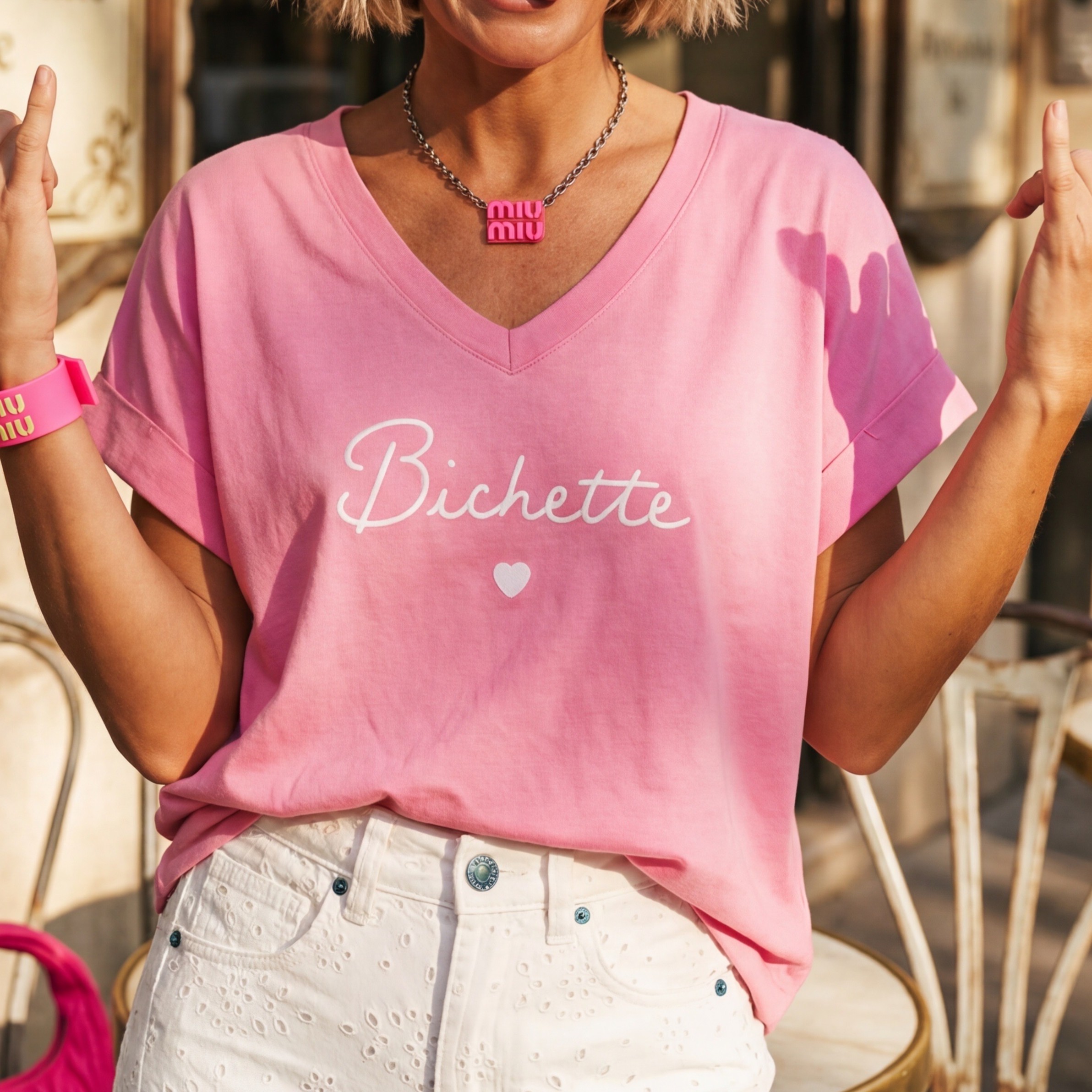 BICHETTE TEE SHIRT NOIR DELAVE APRIL VINTAGE (1)