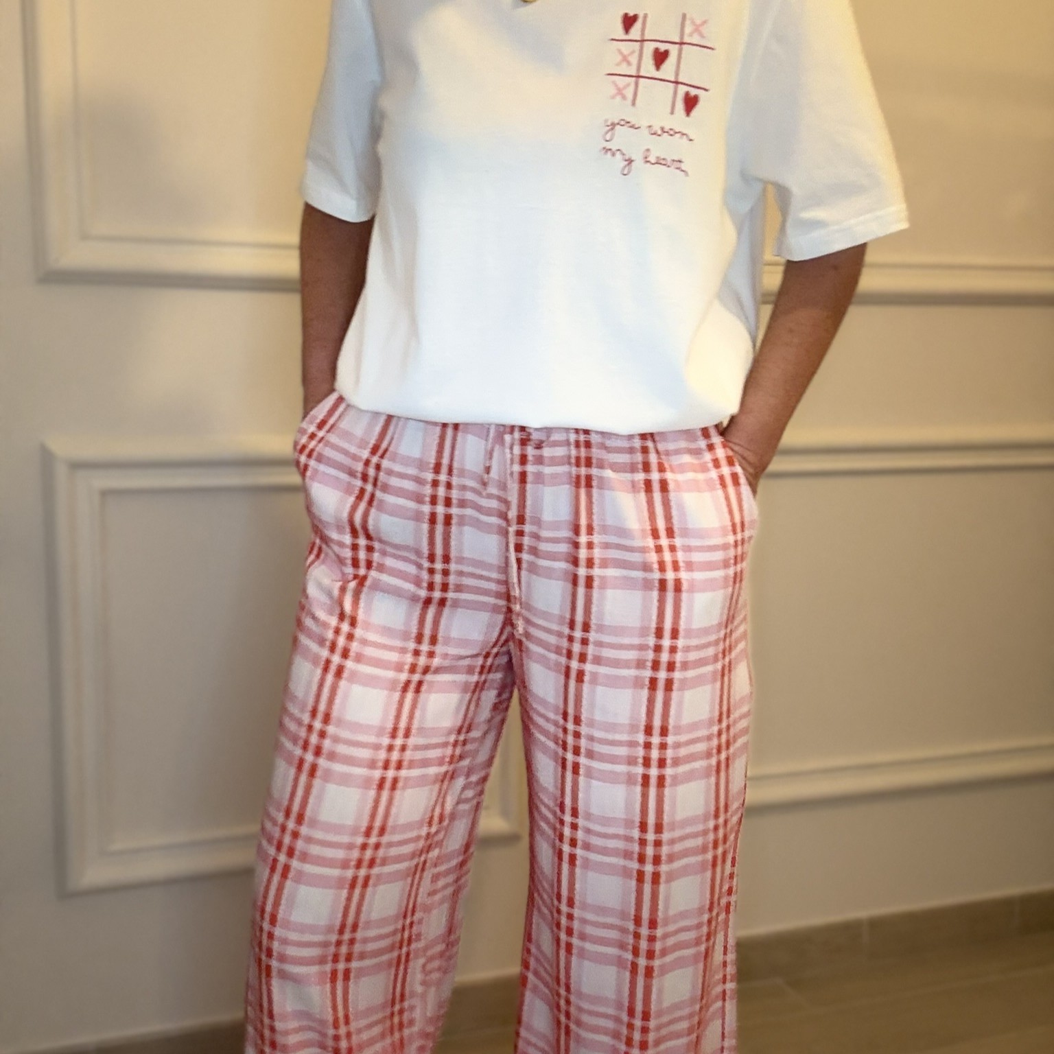 PANTALON FLUIDE COTON A CARREAU APRIL VINTAGE (1)