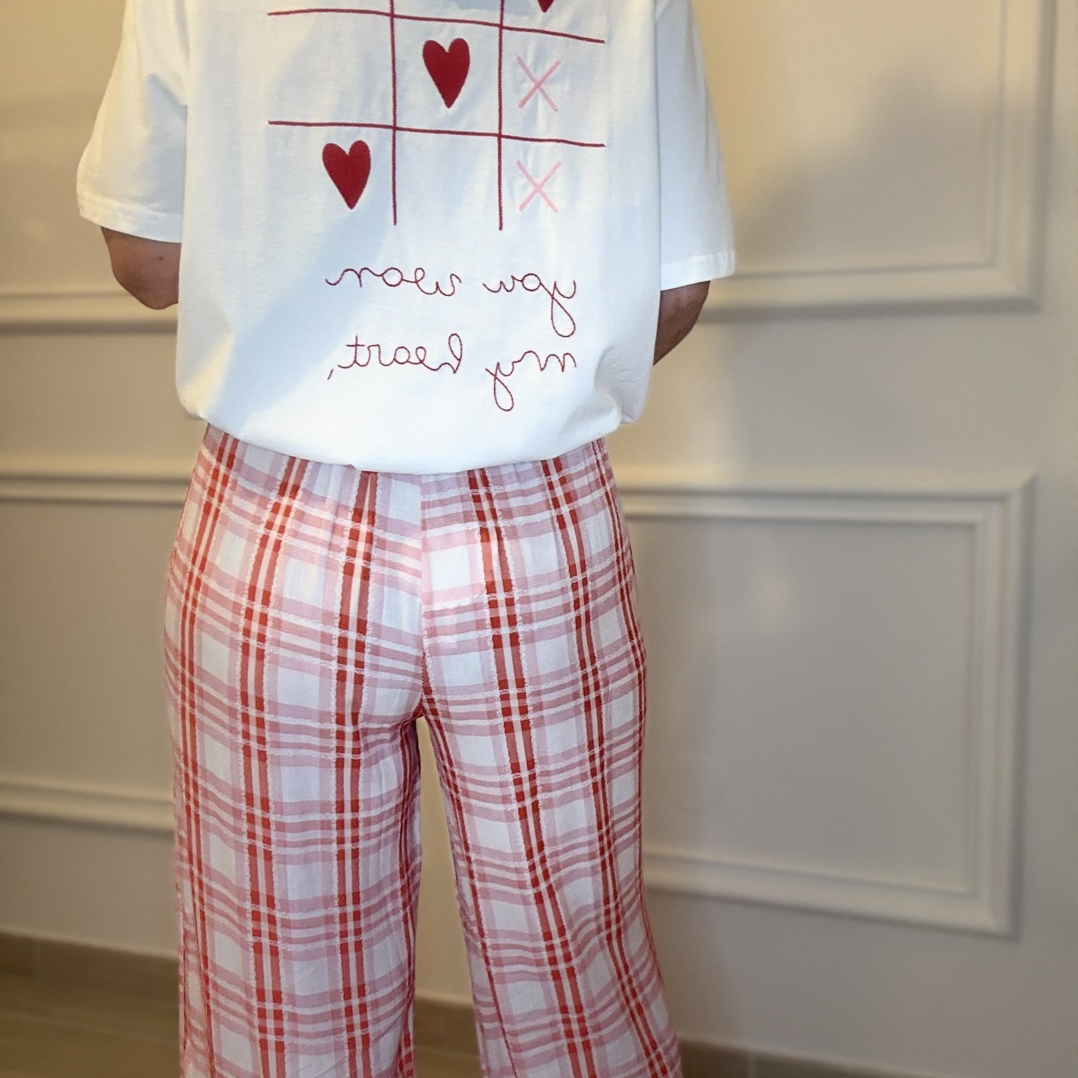 PANTALON FLUIDE FEMME COTON A CARREAU APRIL VINTAGE (4)
