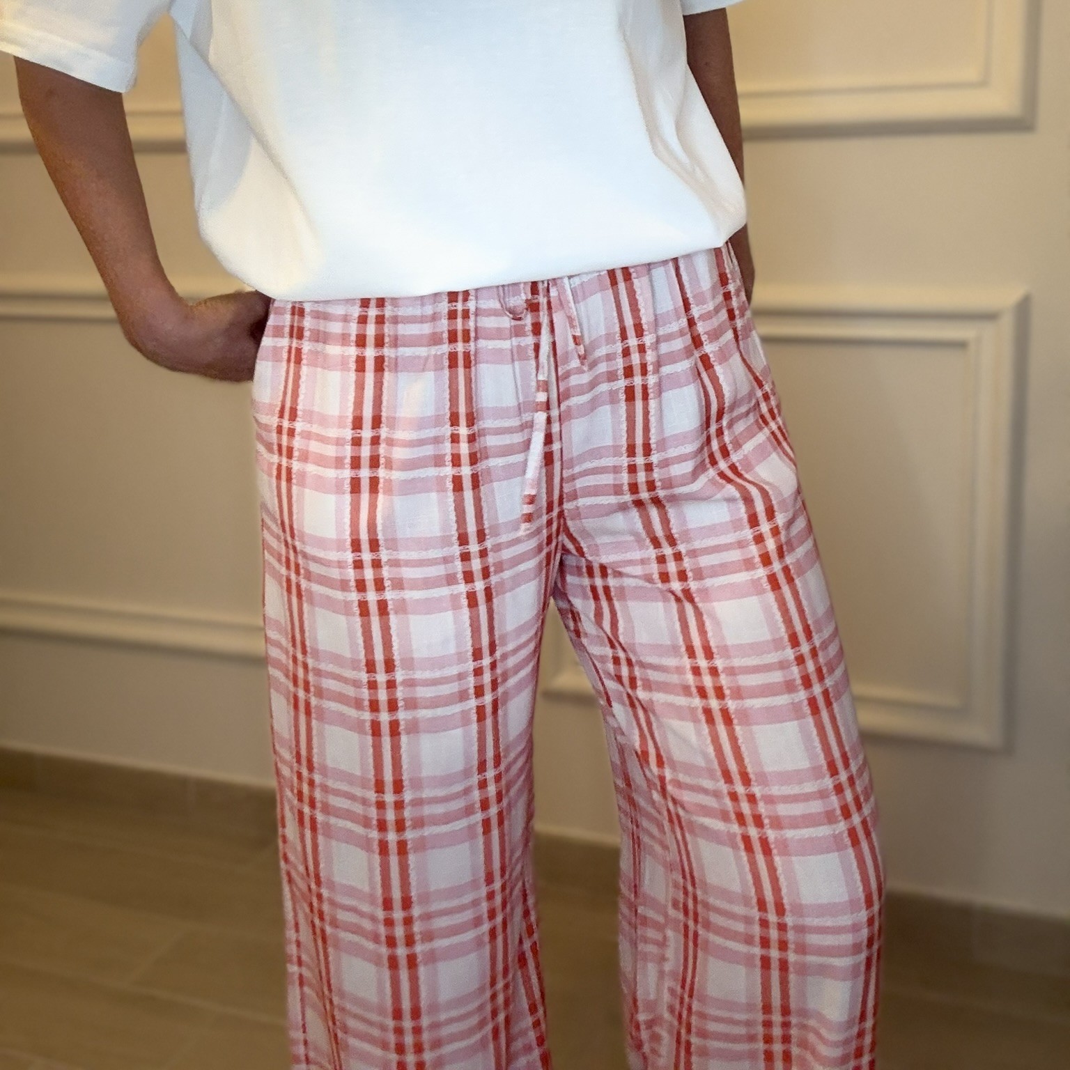 PANTALON FLUIDE COTON A CARREAU APRIL VINTAGE (6)
