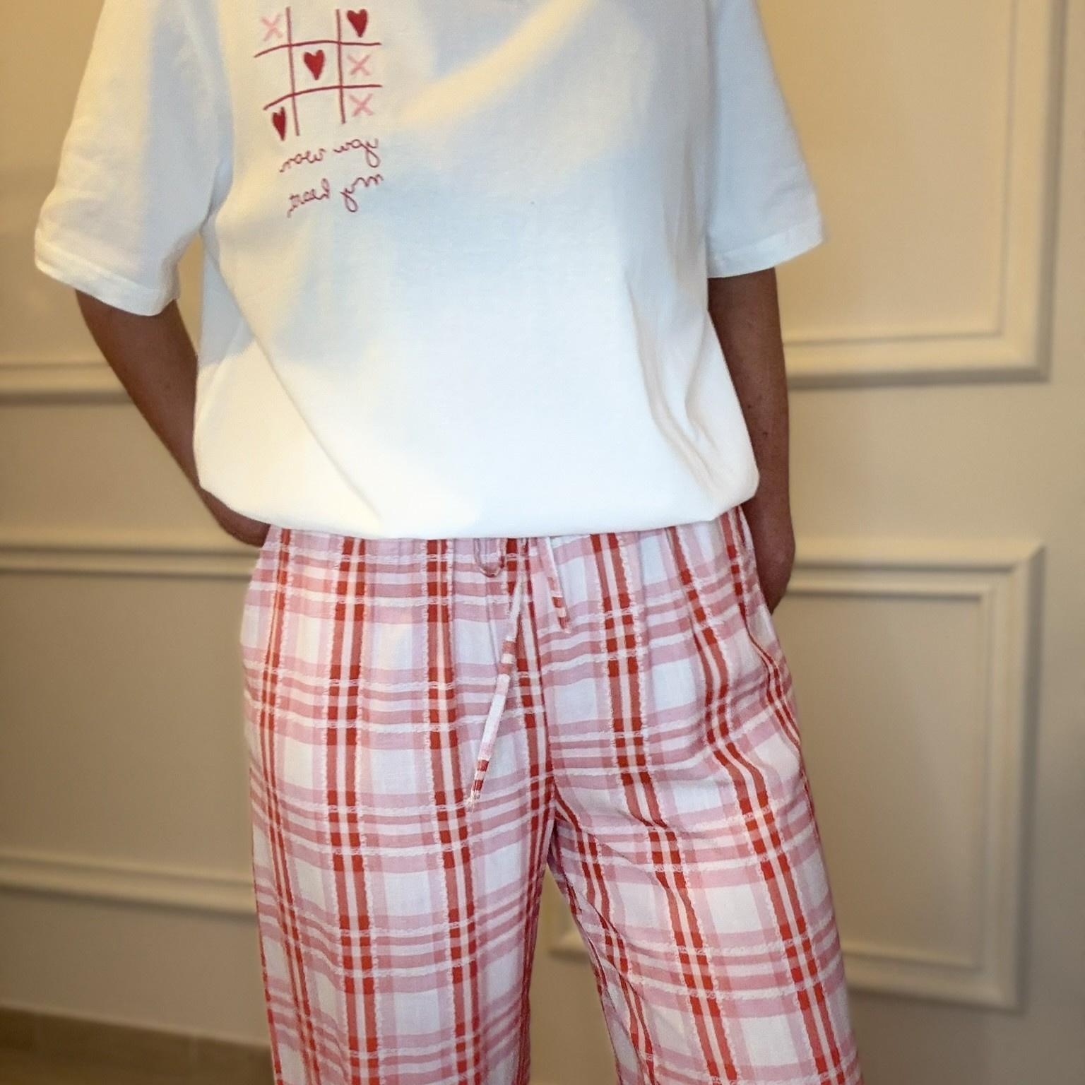 PANTALON FLUIDE COTON A CARREAU APRIL VINTAGE (5)