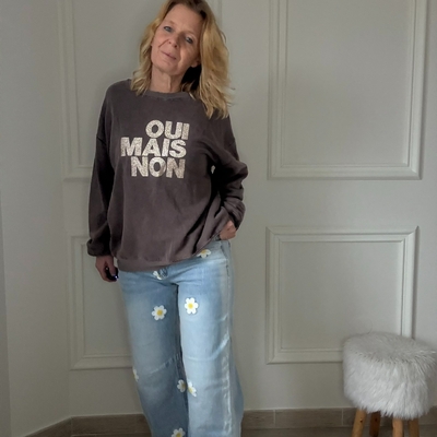 oui mais non pull april vintage